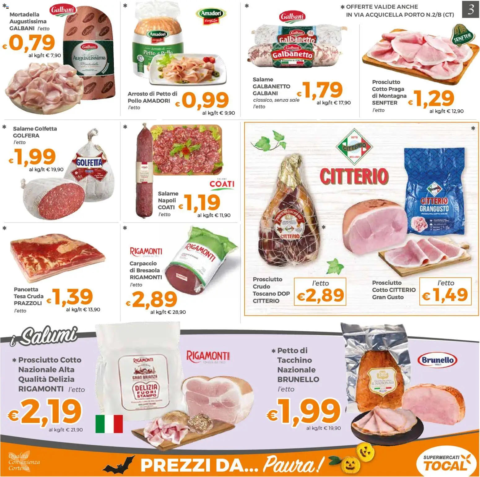 Volantino Tocal del 20/10/2026 | Pagina: 3 | Prodotti: Arrosto, Prosciutto Cotto, Bresaola, Tacchino