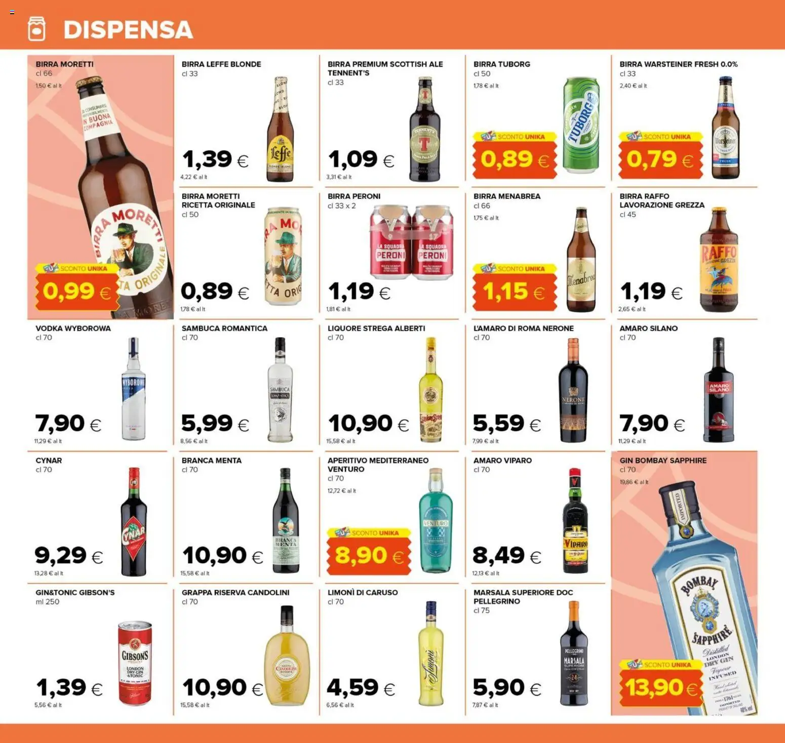 Volantino Tigre del 02/07/2026 | Pagina: 20 | Prodotti: Birra, Vodka, Liquore, Aperitivo