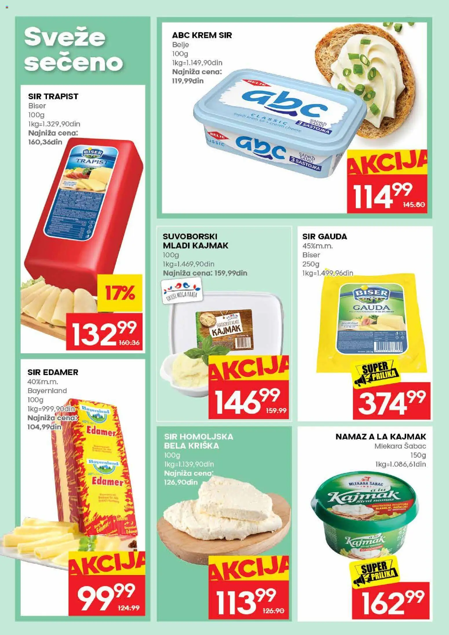Idea katalog - važi od 17.08.2026 | Strana: 14 | Proizvode: Krem sir, Sir, Krem, Kajmak