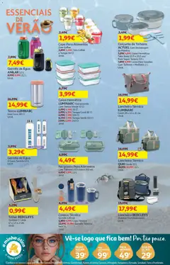 Pré-visualização Auchan - Férias de Verão  - Viagem e Praia válido de 16/06/2026 | Página: 21 | Produtos: Agua, Óculos, Garrafa térmica, Caixa