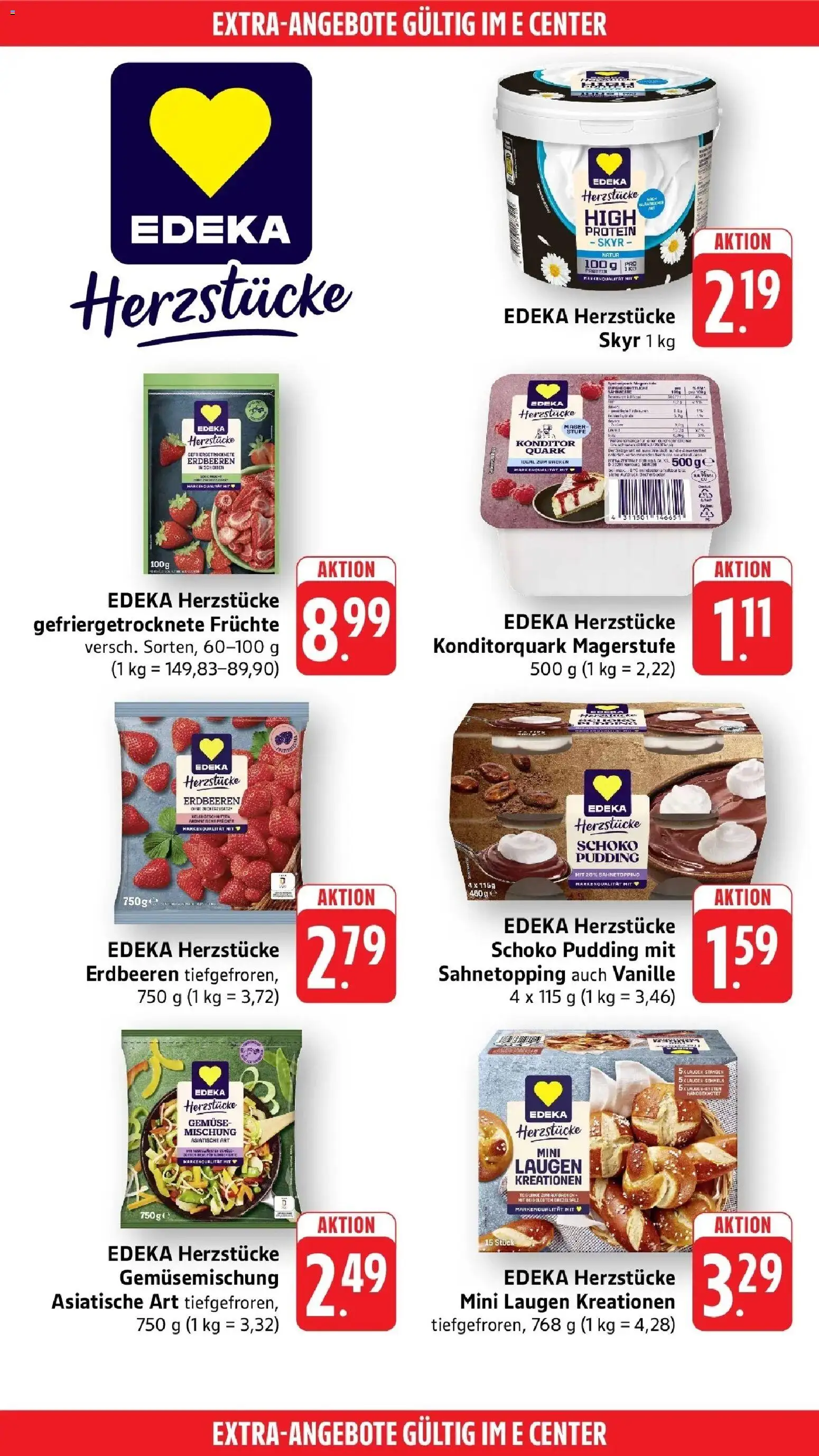 E center Prospekt Überlingen (ab 07.09.2026) zum Blättern | Seite: 44 | Produkte: Quark, Pudding, Skyr, Gemüse