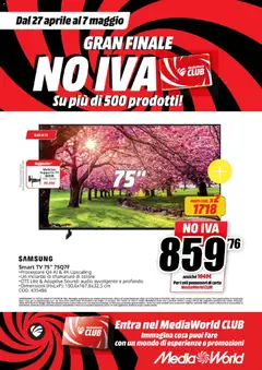 Anteprima del volantino Media World volantino valido a partire dal 27.04.2026 | Pagina: 7 | Prodotti: smart TV, TV, Audio, Samsung
