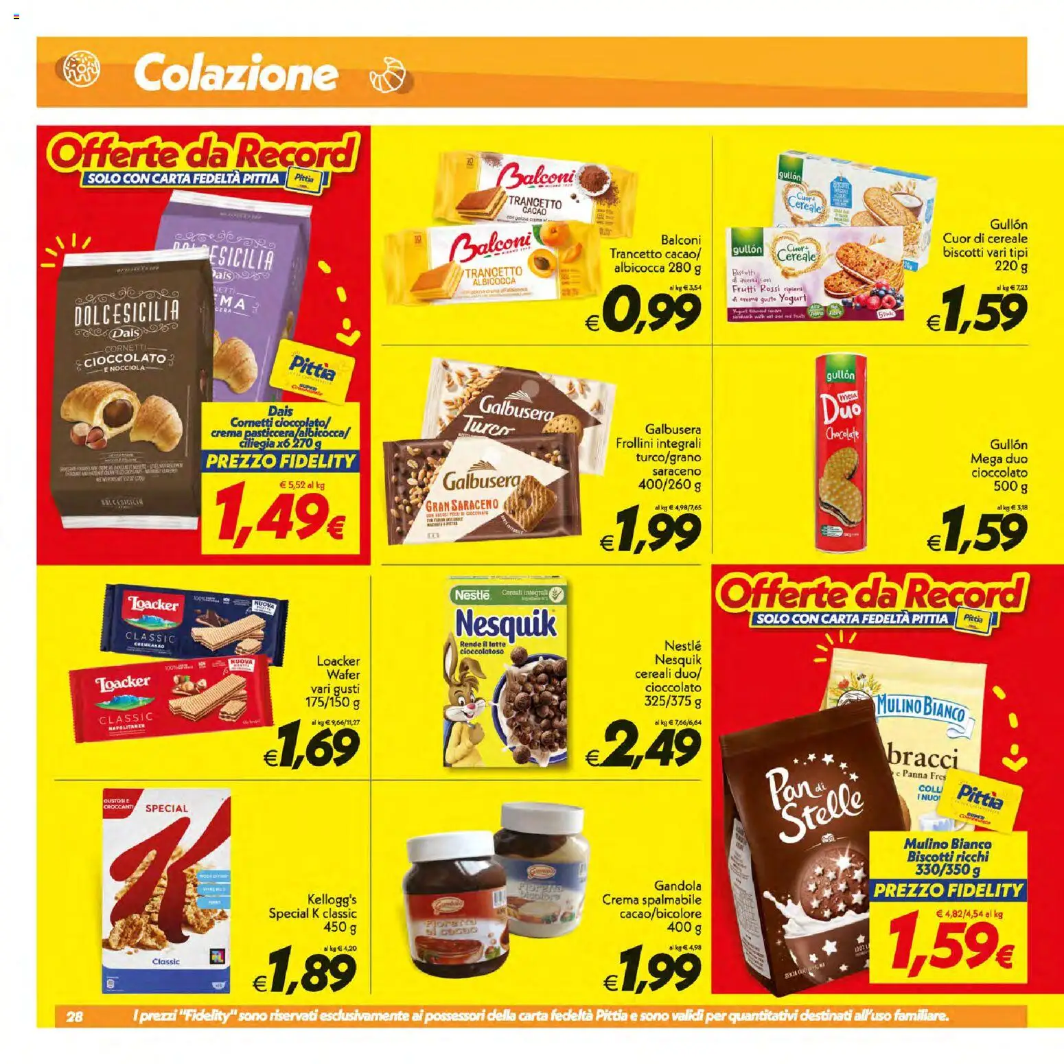 Volantino SuperConveniente del 07/07/2026 | Pagina: 28 | Prodotti: Crema, Cioccolato, Cereali, Panna