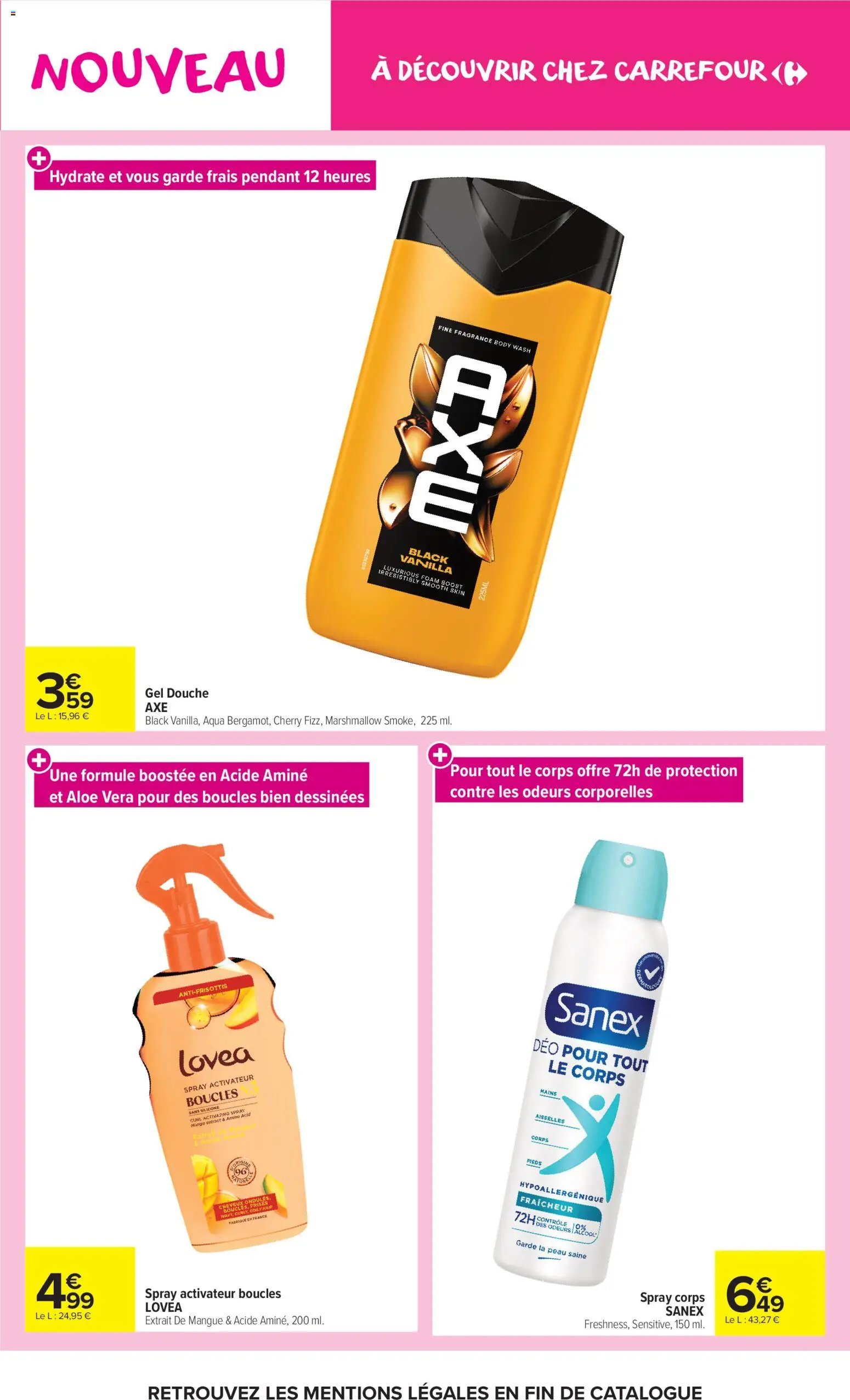 {H1} | Page: 13 | Produits: Body, Alcool, Mangue, Gel douche