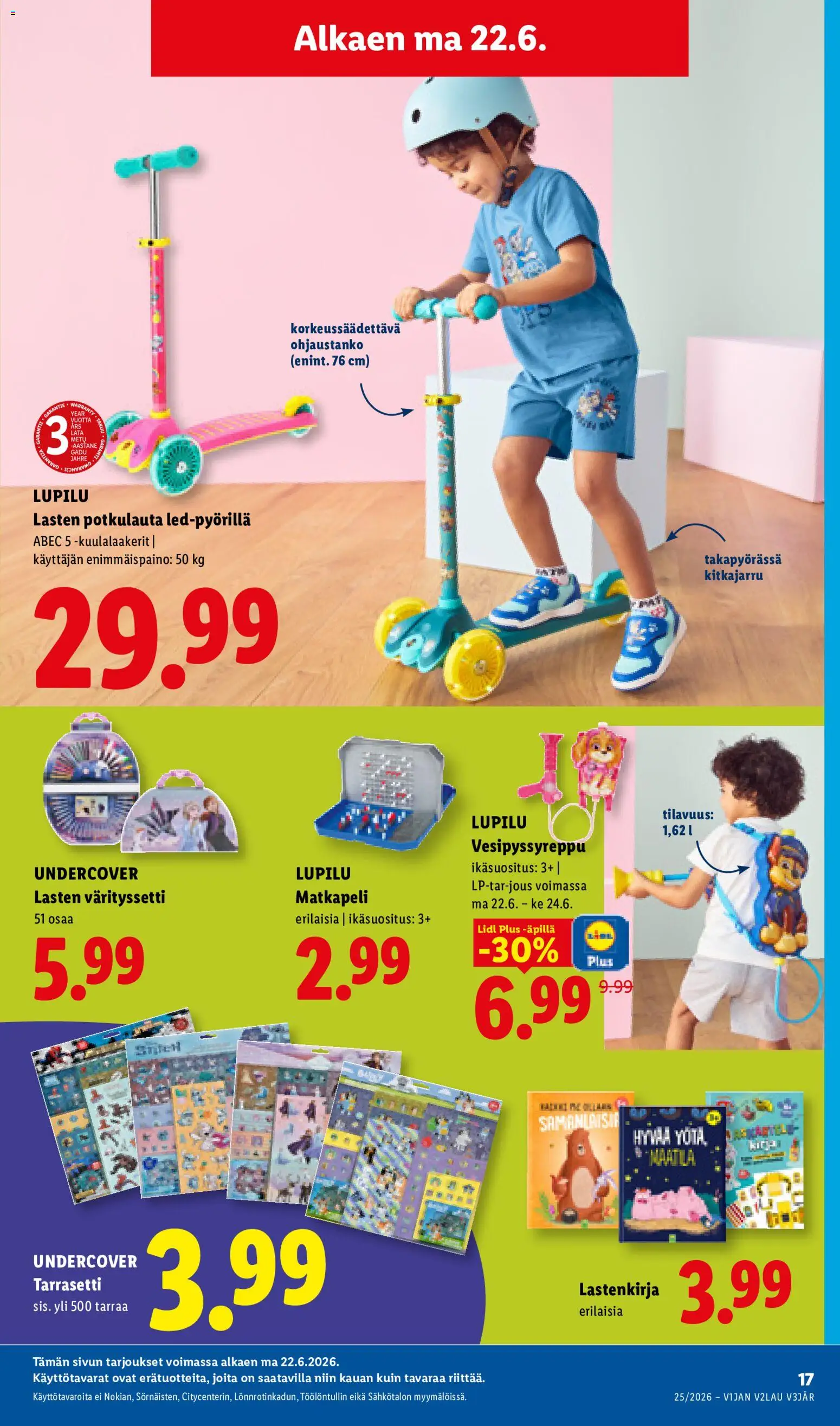 Lidl tarjoukset - Rovaniemi – voimassa 17.06.2026 alkaen | Sivu: 29 | Tuotteet: Potkulauta