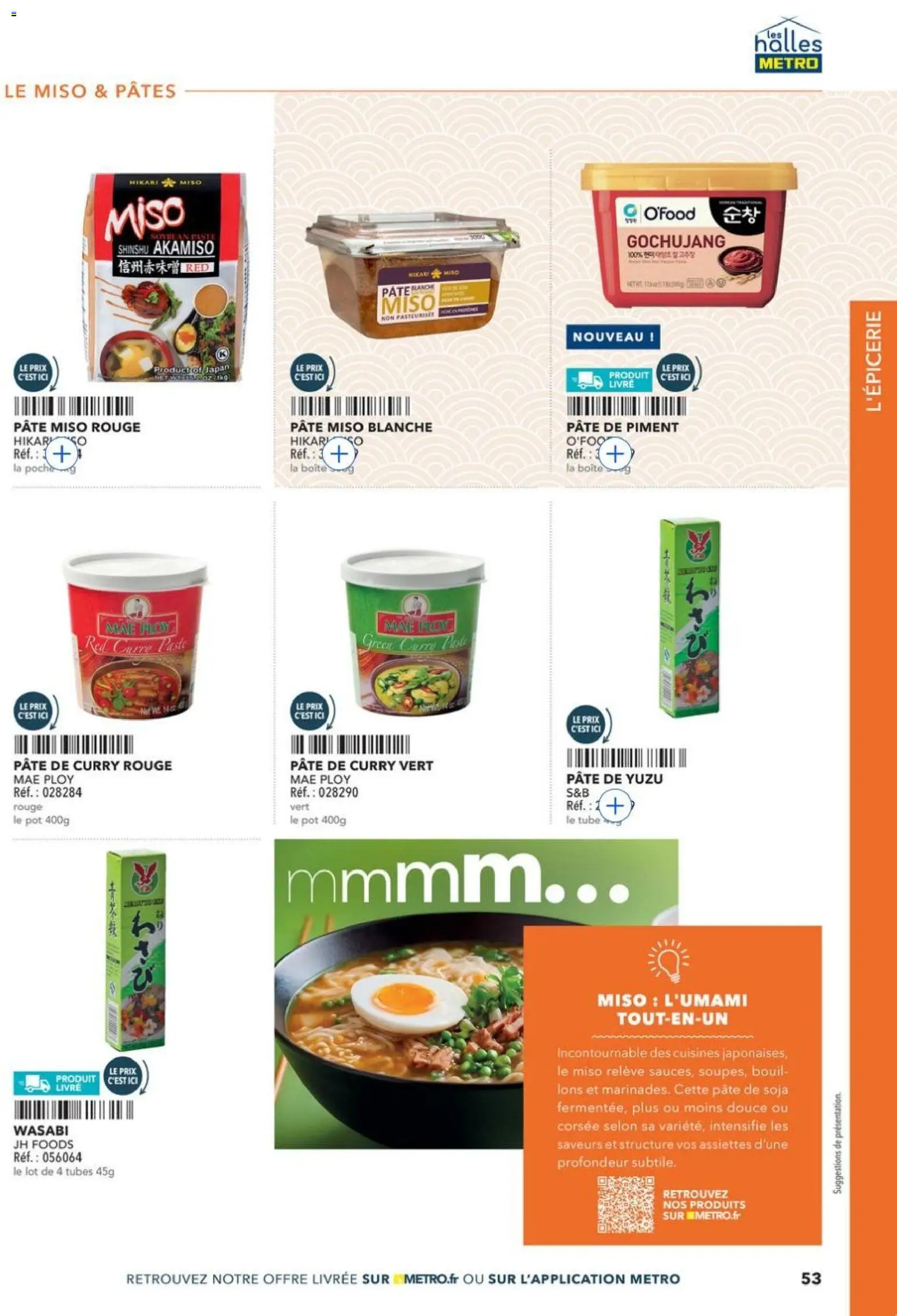 {H1} | Page: 53 | Produits: Curry, Piment, Pâtes, Livre
