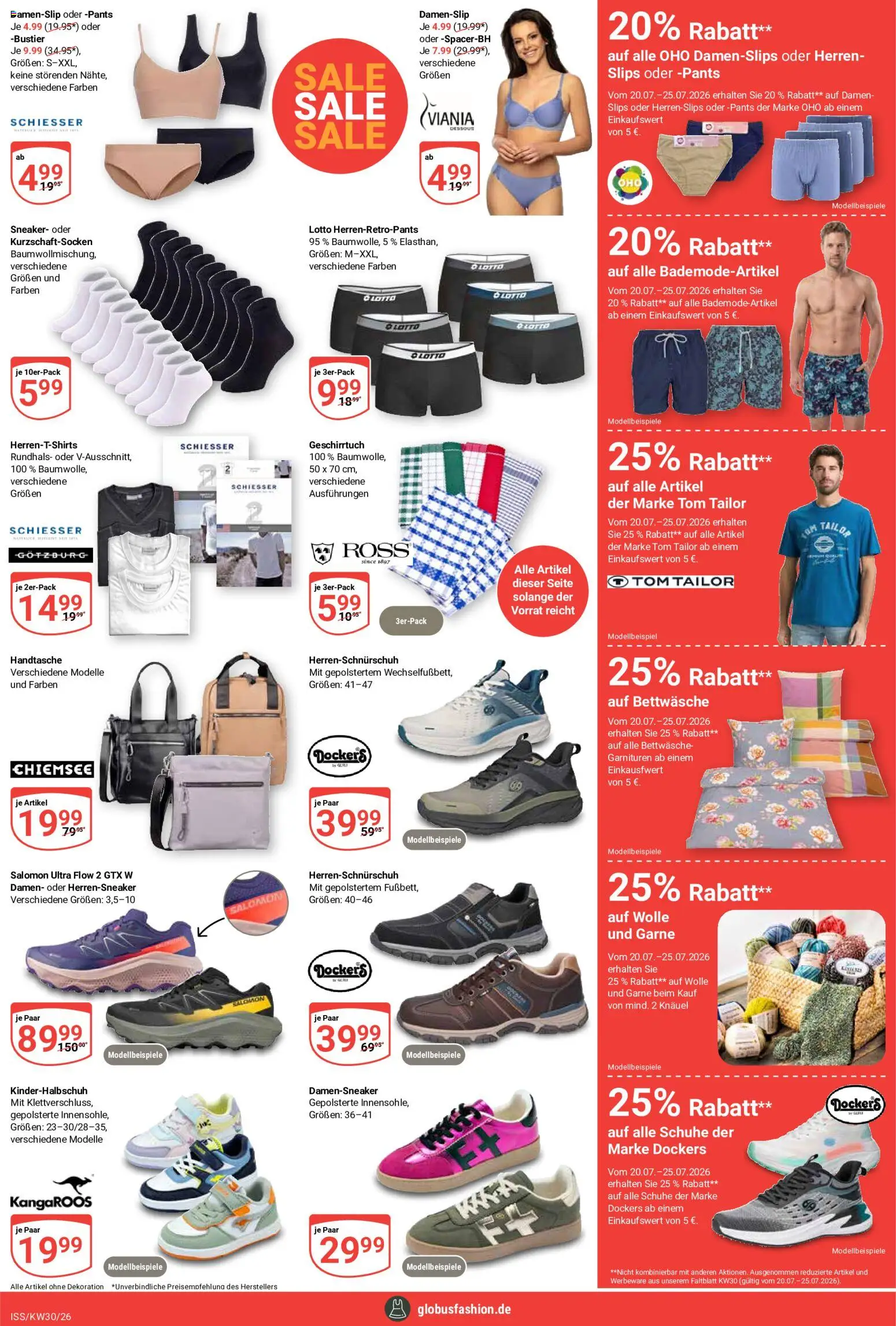 Globus Prospekt – gültig ab 20.07.2026 | Seite: 21 | Produkte: Dessous, Bettwäsche, Handtasche