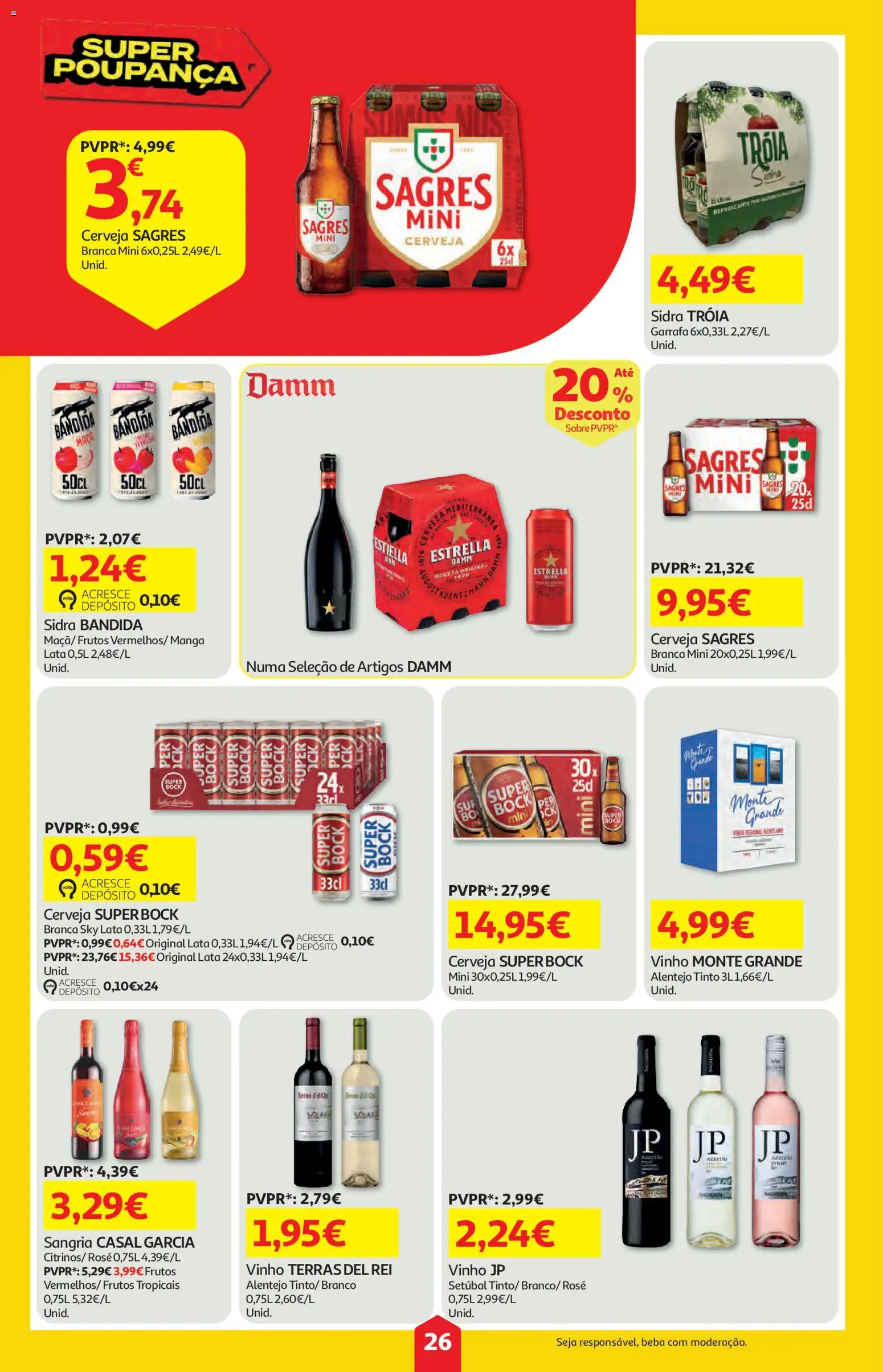 Auchan folheto │ válido de 28.05.2026 | Página: 26 | Produtos: Super bock, Vinho, Cerveja