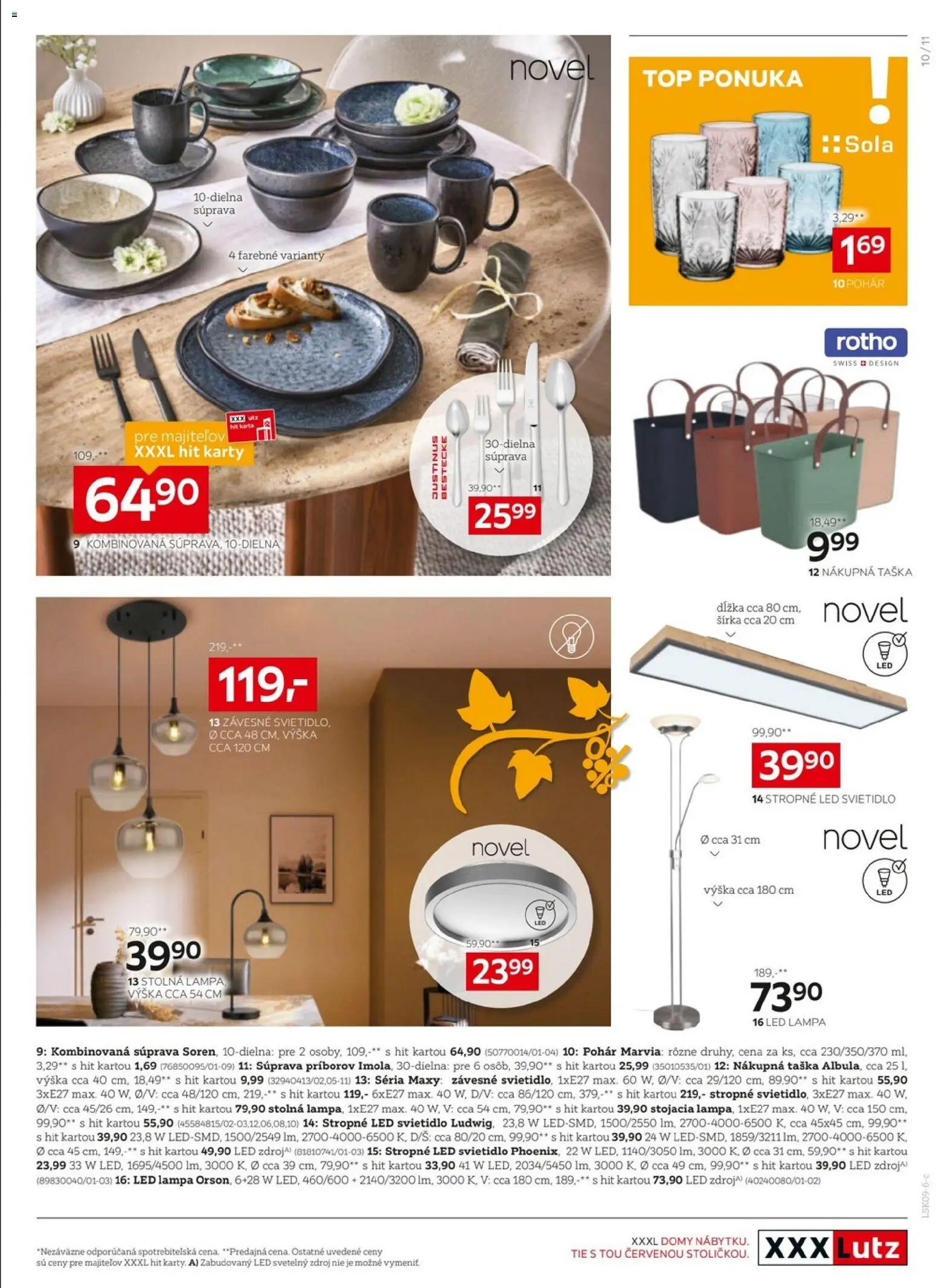 Nové XXXLutz akcie – leták je platný od 28.09.2026 | Strana: 15 | Produkty: Lampa, Led lampa, Stolná lampa, Svietidlo