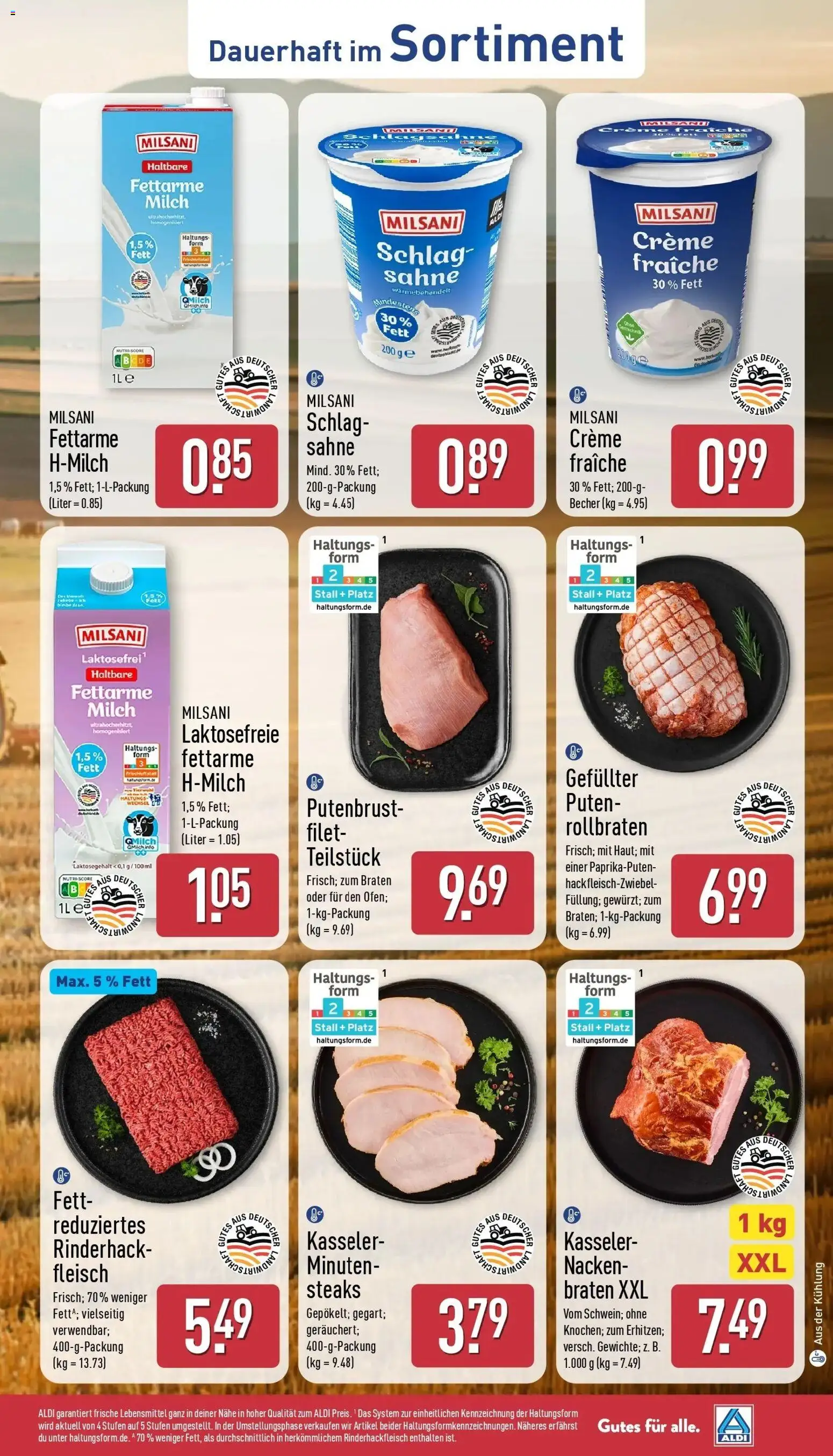 Aldi Aktueller Prospekt (ab 05.10.2026) » Angebote Online | Seite: 39 | Produkte: Milch, Creme, Sahne, Fleisch