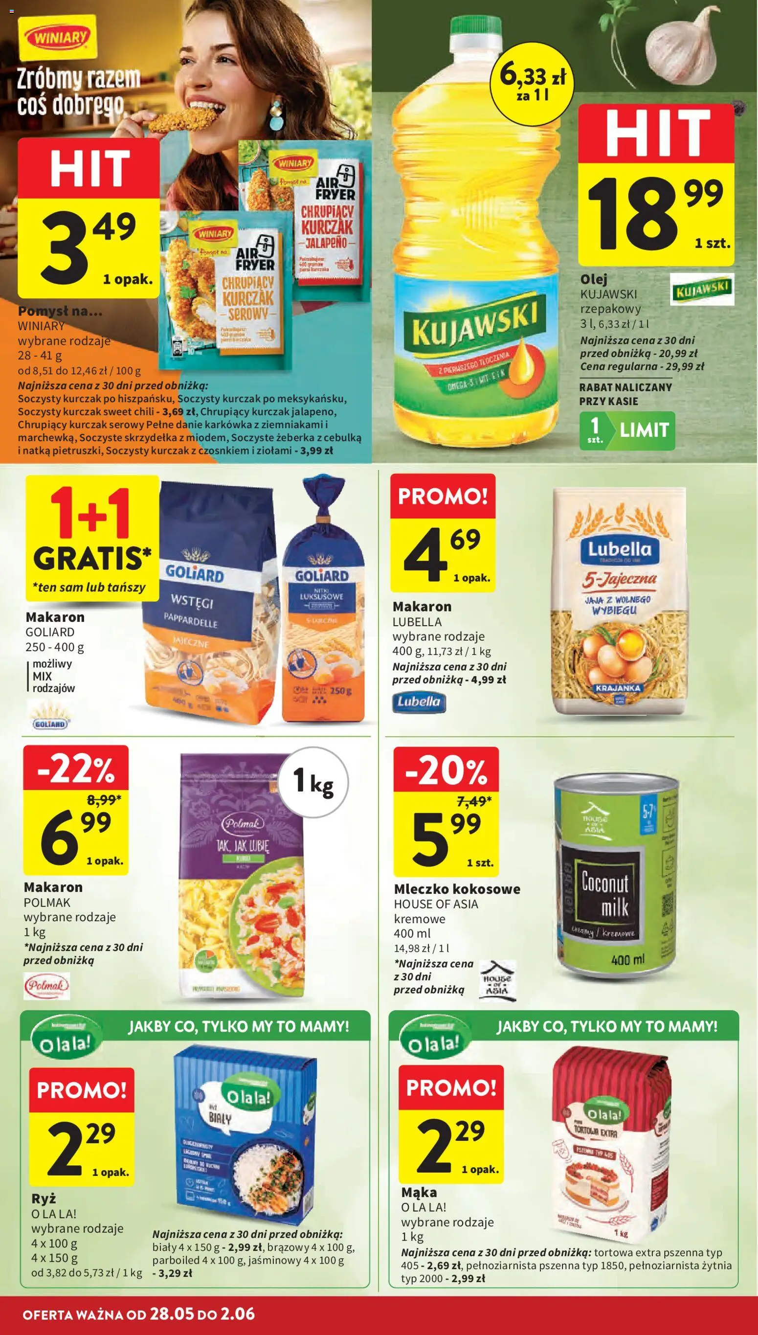 Intermarche gazetka od 28.05.2026 | Strona: 40 | Produkty: Chili, Karkówka, Olej, Makaron