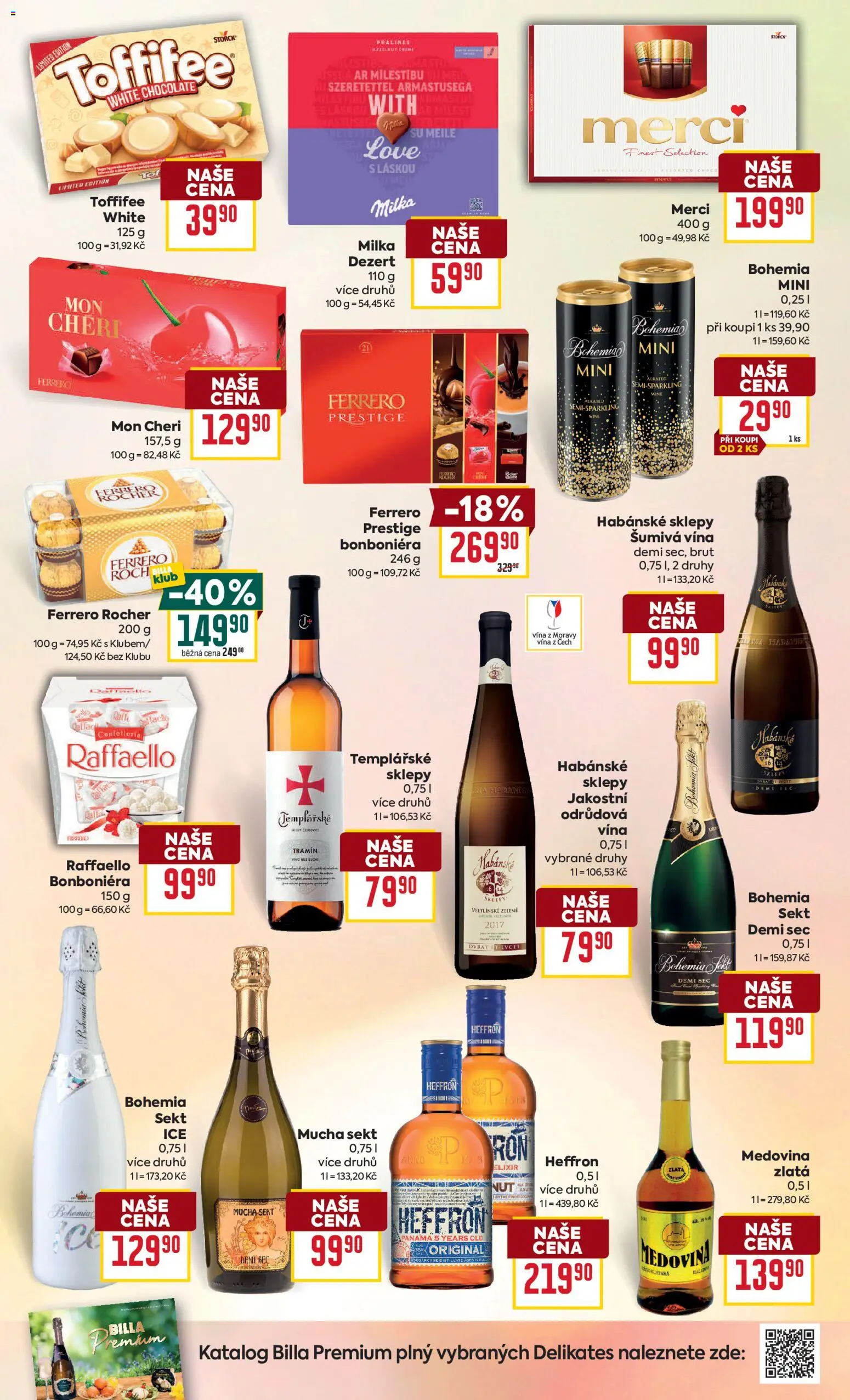 Billa Velký leták od 04.03.2026 | Strana: 15 | Produkty: Mon Chéri, Milka, Bonboniéra, Sekt
