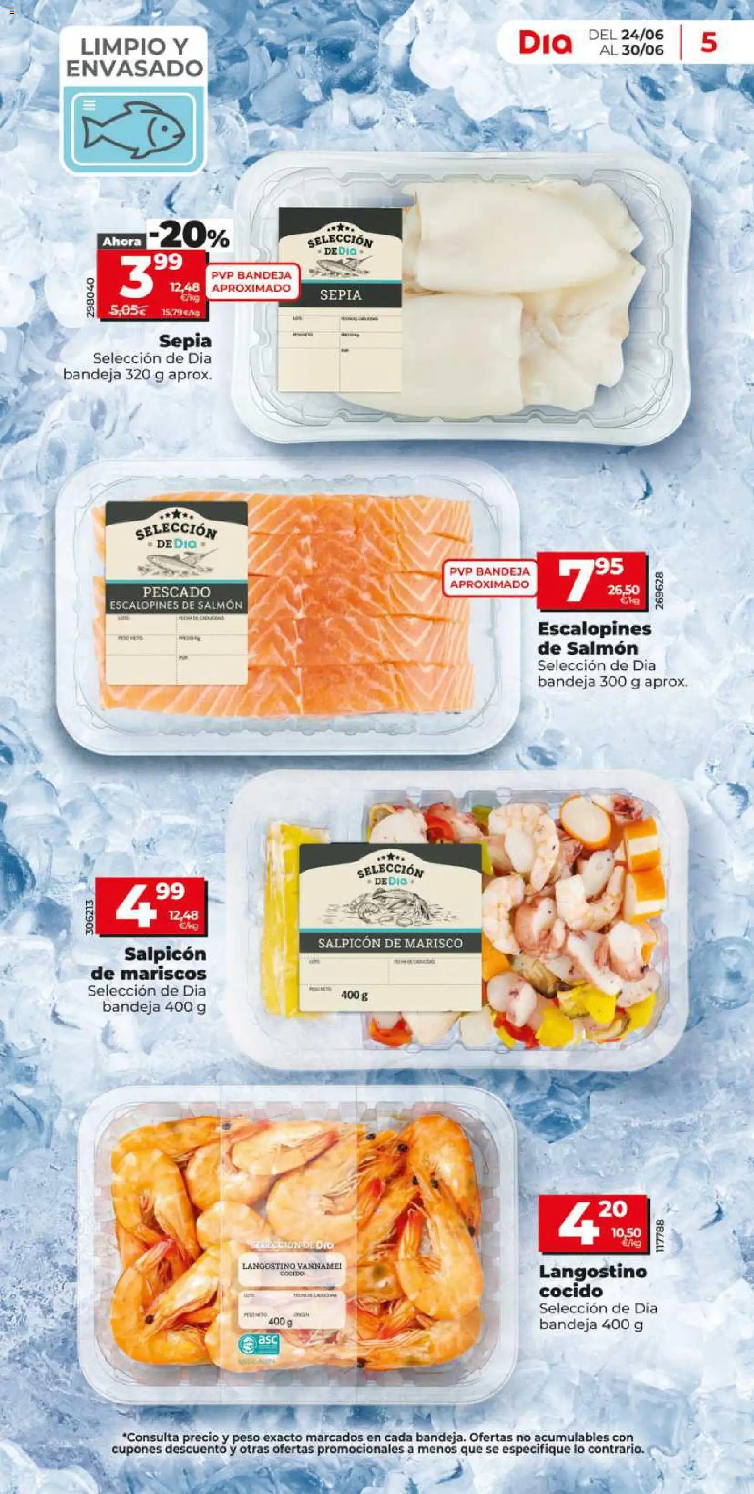 Dia - folleto Market │ válido desde el 24/06/2026 | Página: 5 | Productos: Pescado, Peso, Bandeja, Langostino