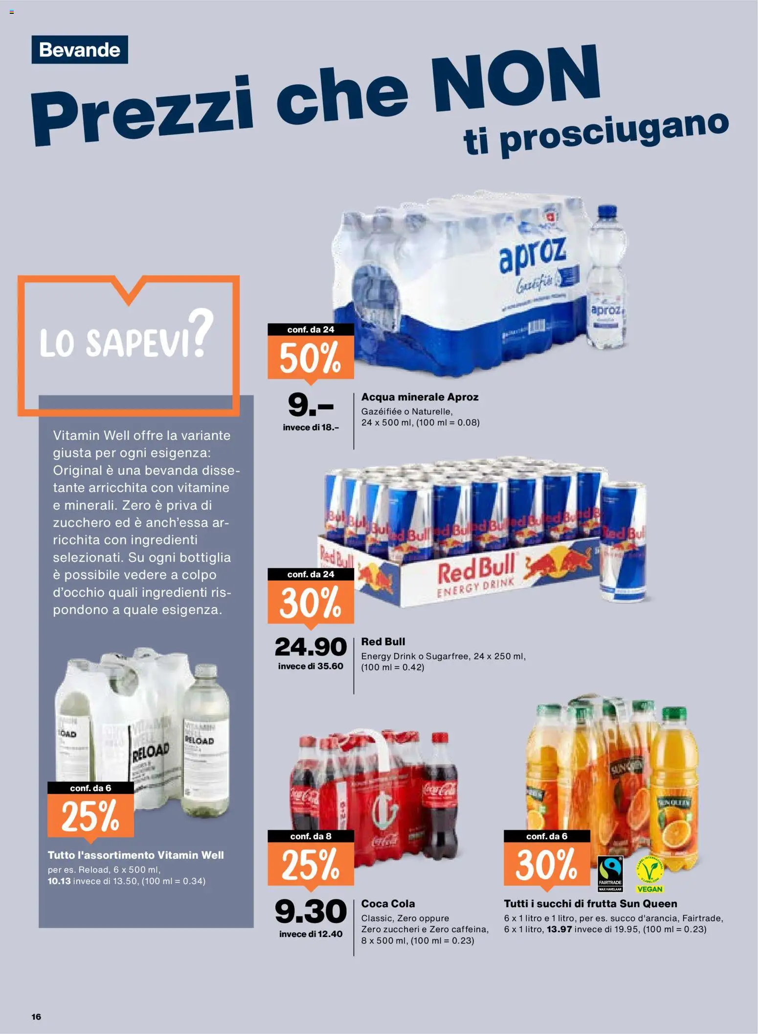 Migros aktionen IT – gültig ab 17.09.2026 | Seite: 16 | Produkte: Red bull, Coca Cola