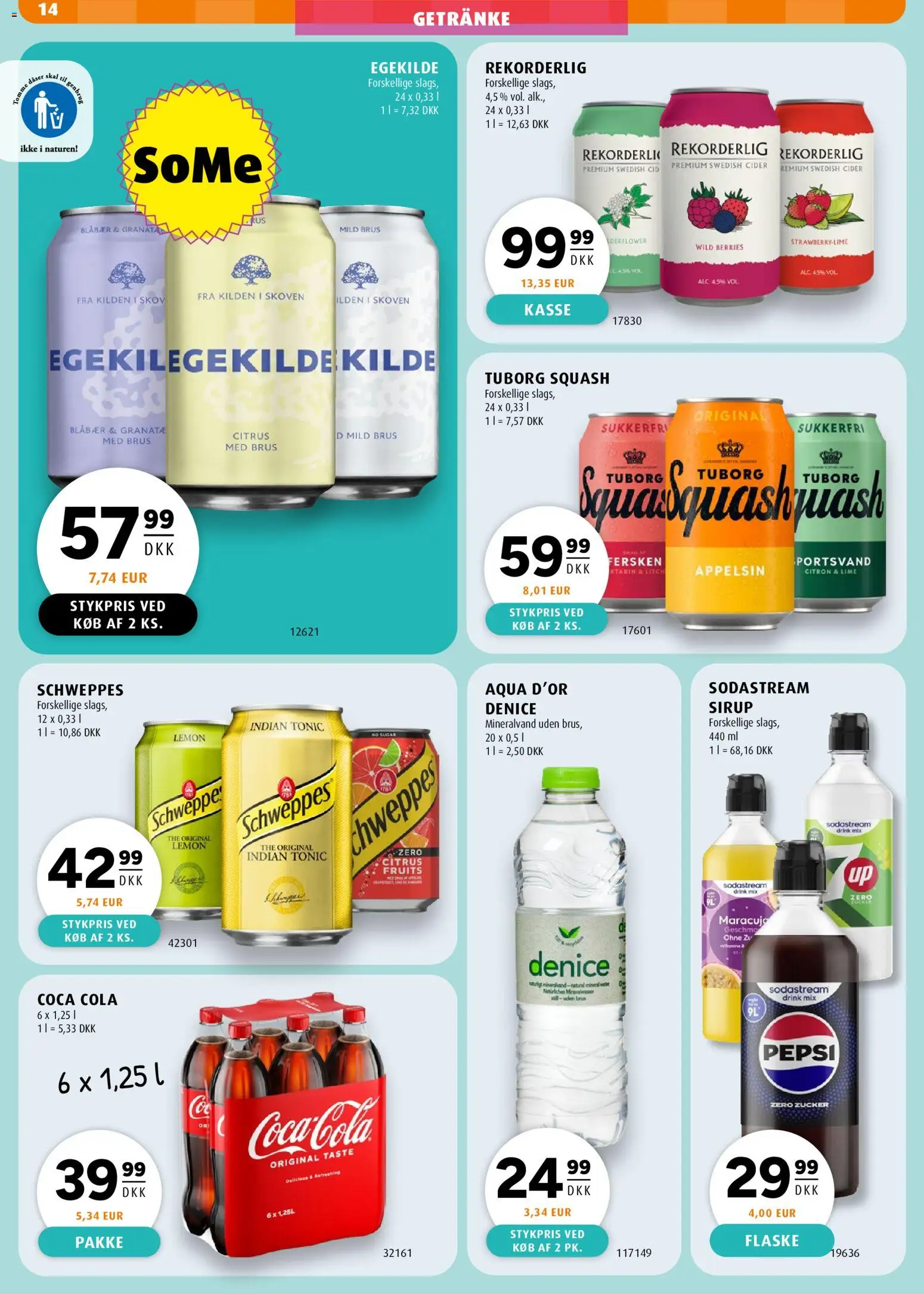 Scandinavian Park tilbudsavis – gyldig fra 13/08/2026 | Side: 16 | Produkter: Blåbær, Sirup, Coca Cola, Mineralvand