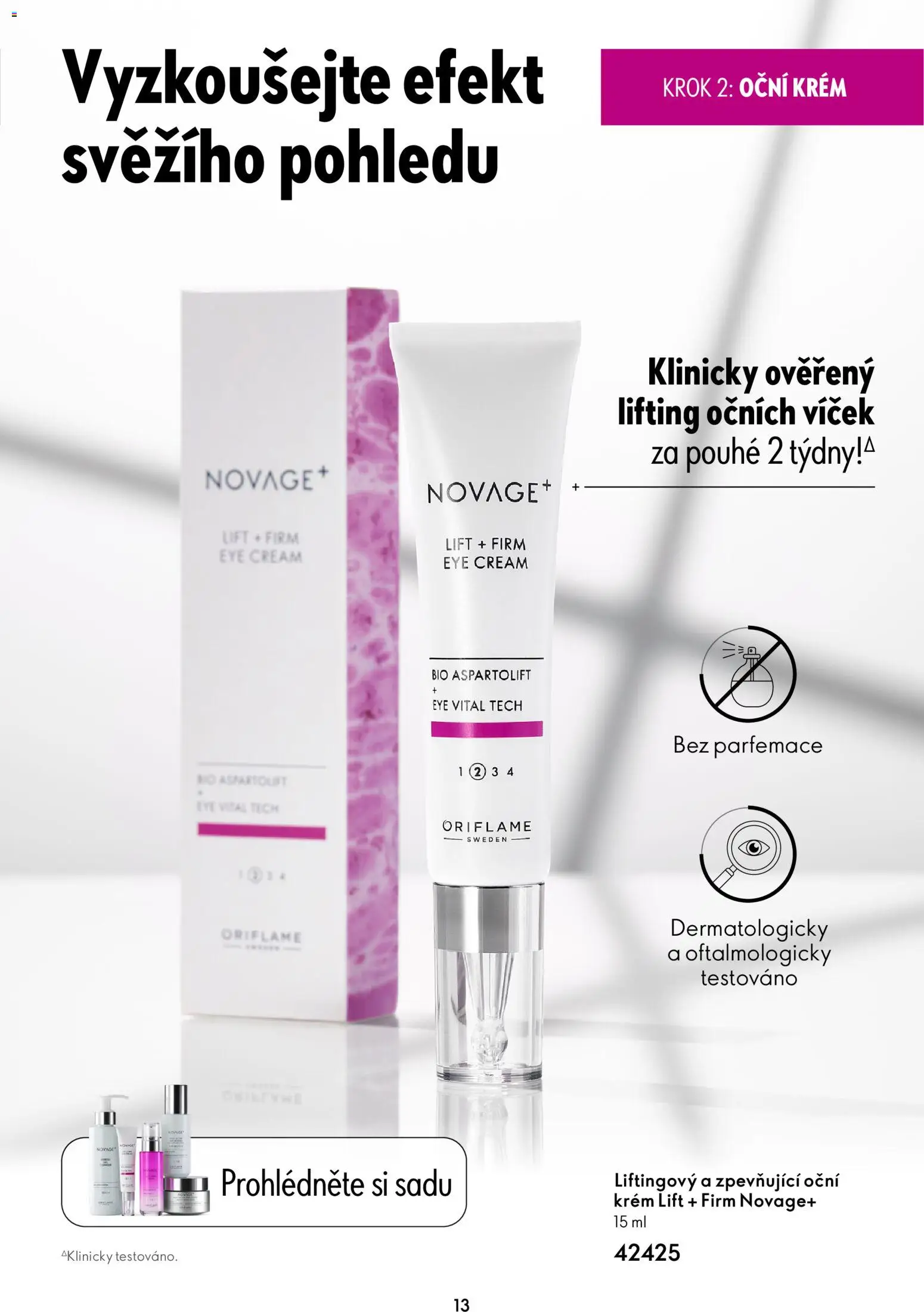 Oriflame katalog Novage+ od 21.07.2026 | Strana: 13 | Produkty: Krém