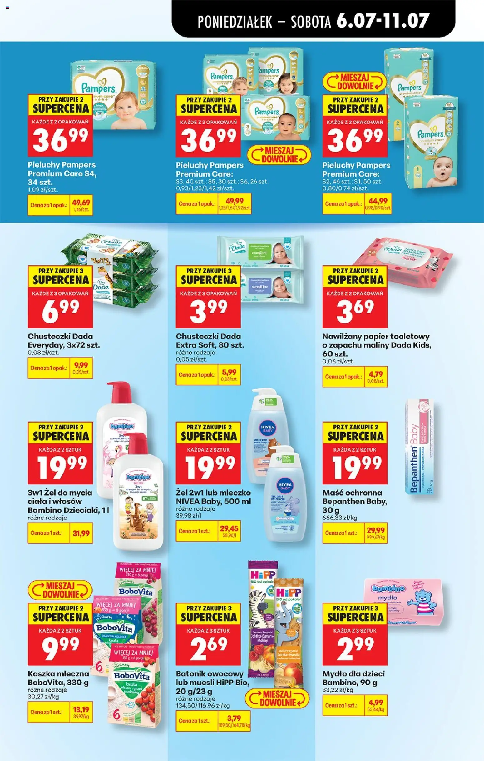 Biedronka gazetka od poniedziałku od 06.07.2026 | Strona: 73 | Produkty: Maliny, Papier toaletowy, Kaszka mleczna, Mydło