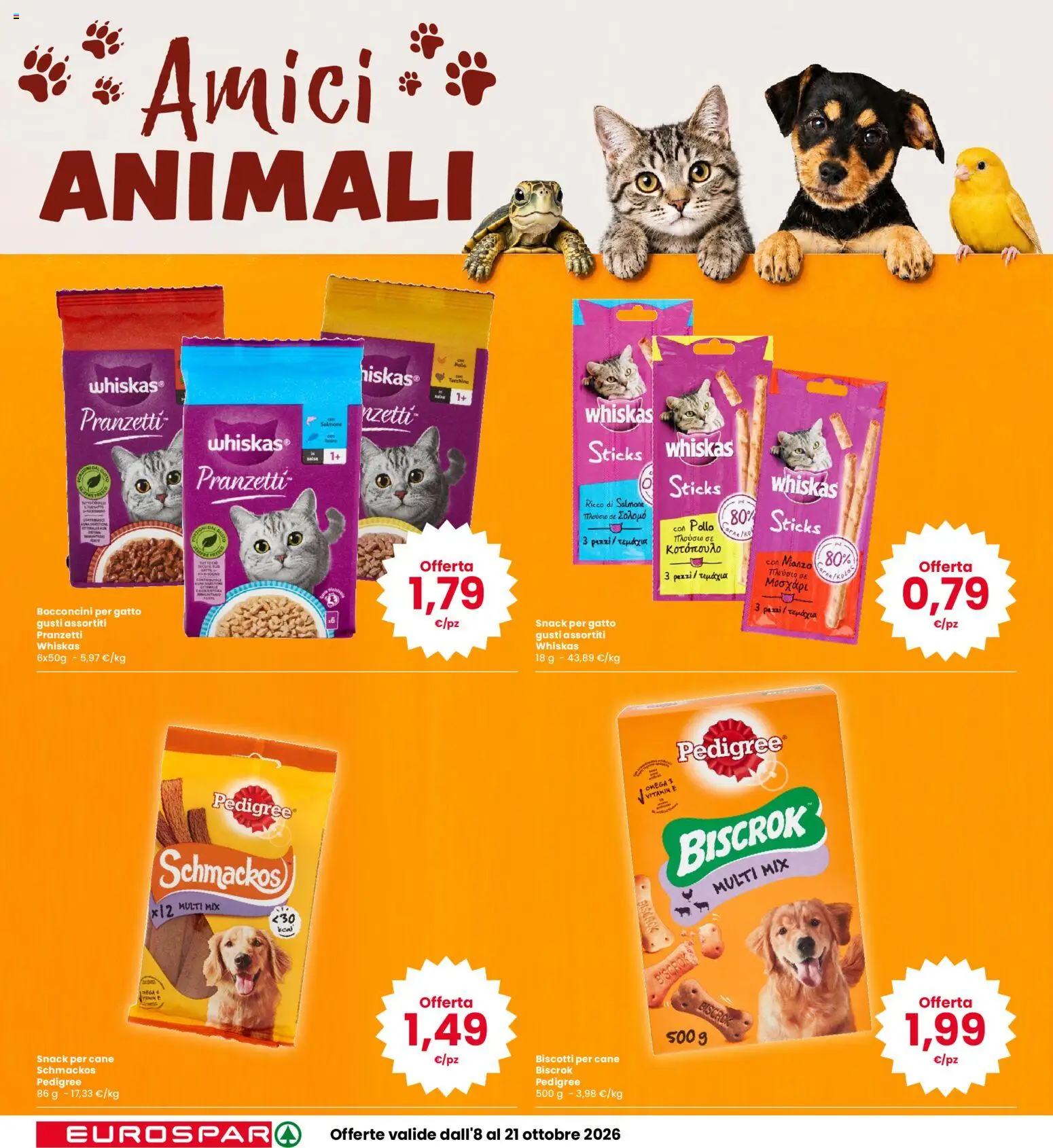 Volantino Eurospar del 08/10/2026 | Pagina: 22 | Prodotti: Pollo, Manzo, Omega, Omega 3
