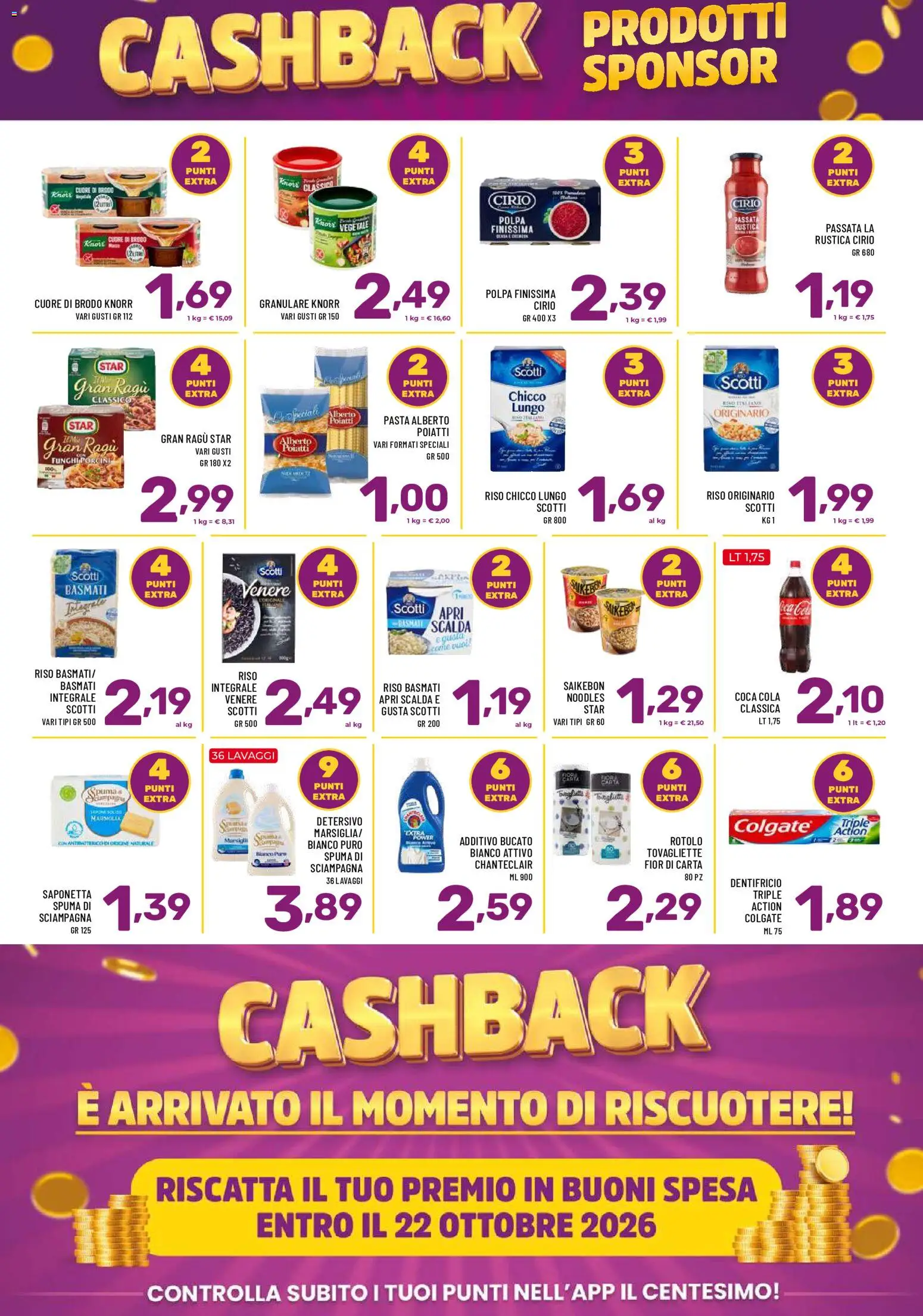 Volantino Il Centesimo del 02/10/2026 | Pagina: 4 | Prodotti: Dentifricio, Pasta, Ragú, Coca Cola