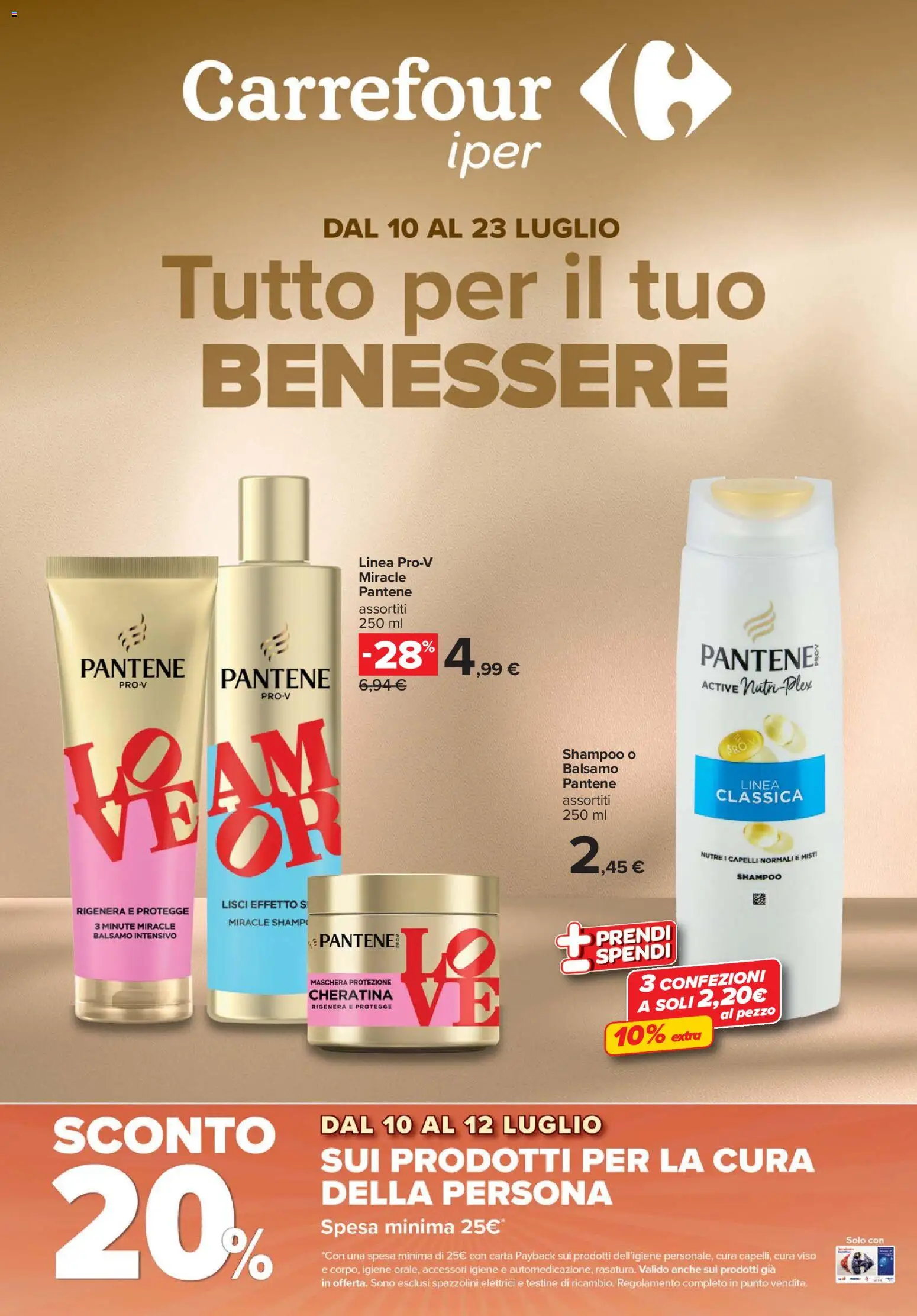 Volantino Carrefour del 10/07/2026 | Pagina: 1 | Prodotti: Shampoo, Balsamo, Maschera