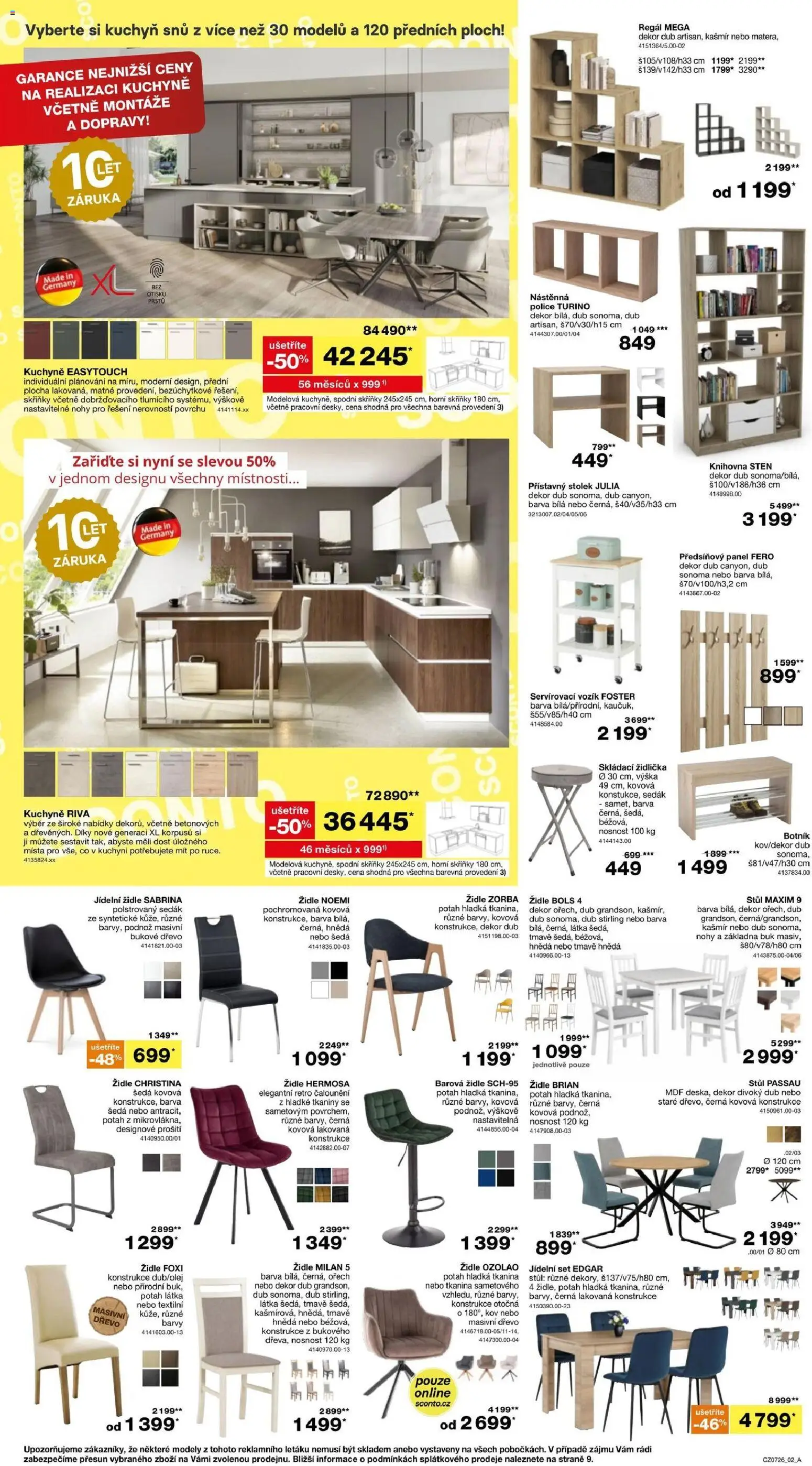 Sconto nábytek leták od 20.05.2026 | Strana: 2 | Produkty: Jídelní set, Knihovna, Botník, Barvy