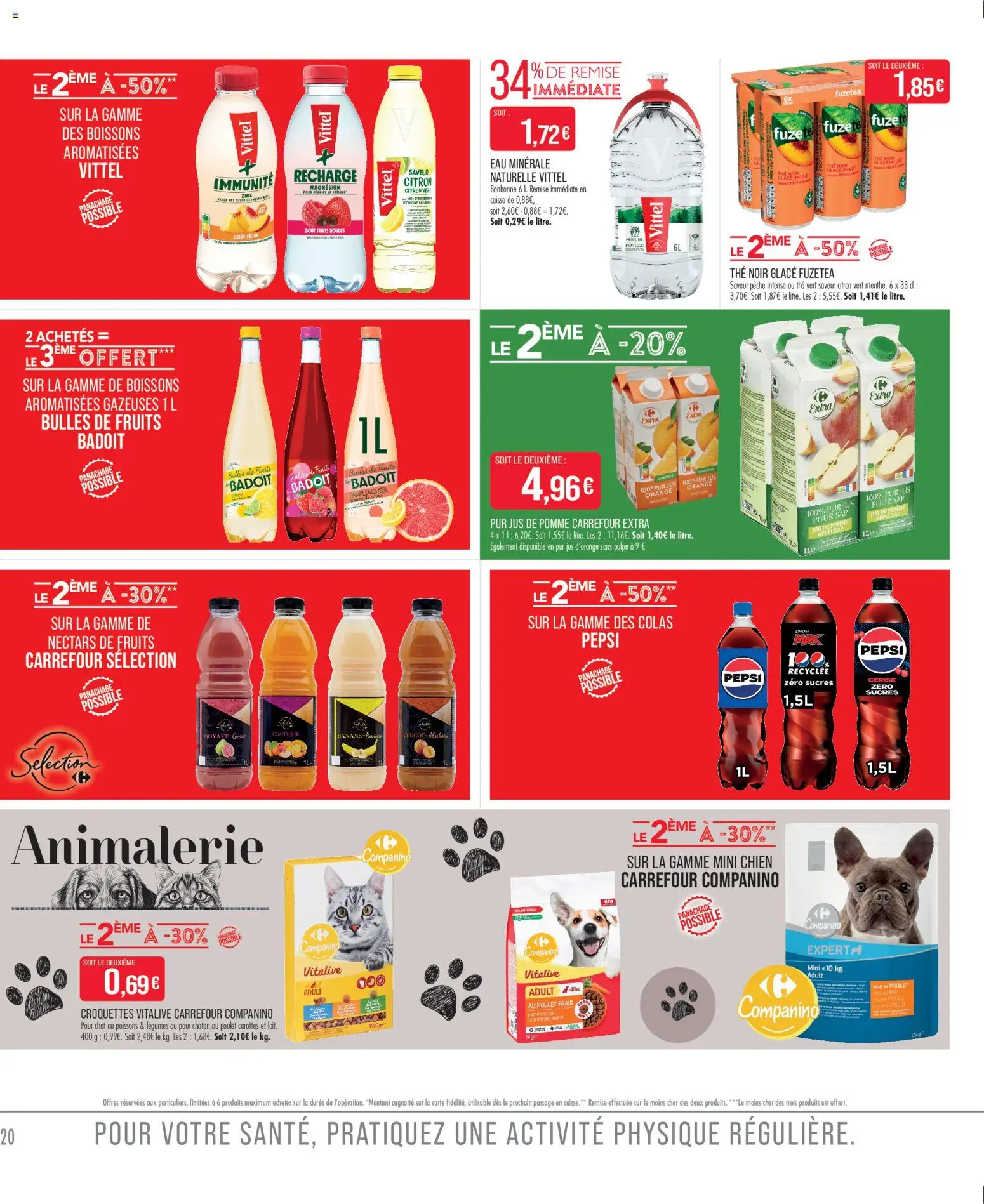 {H1} | Page: 20 | Produits: Eau minérale, Carottes, Orange, Pamplemousse