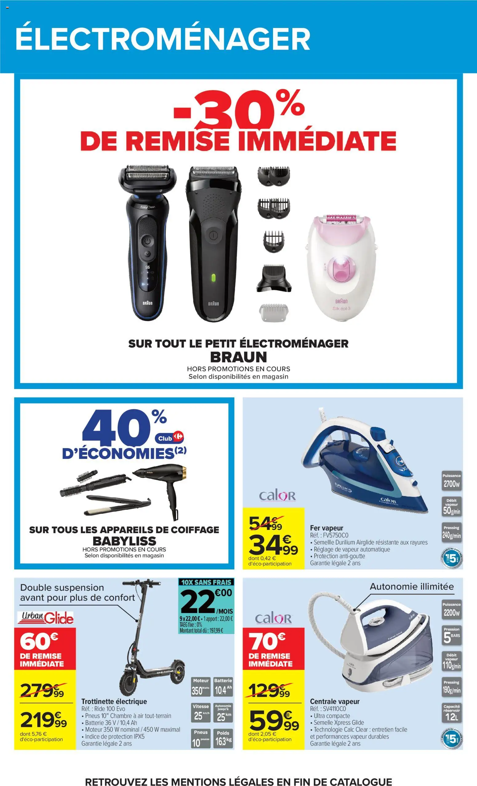 {H1} | Page: 59 | Produits: Petit électroménager, Trottinette électrique, Suspension, Batterie