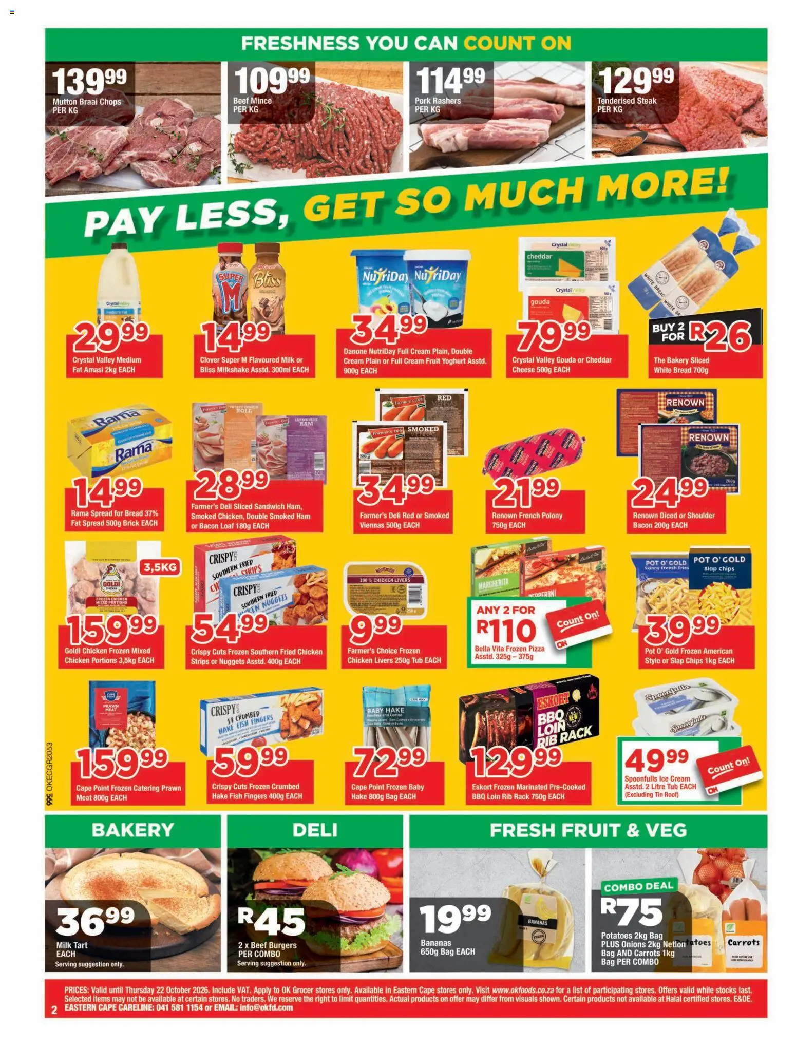 New OK Foods catalogue – valid from 14/10/2026 | Page: 2 | Products: Bread, Polony, Ham, Fish