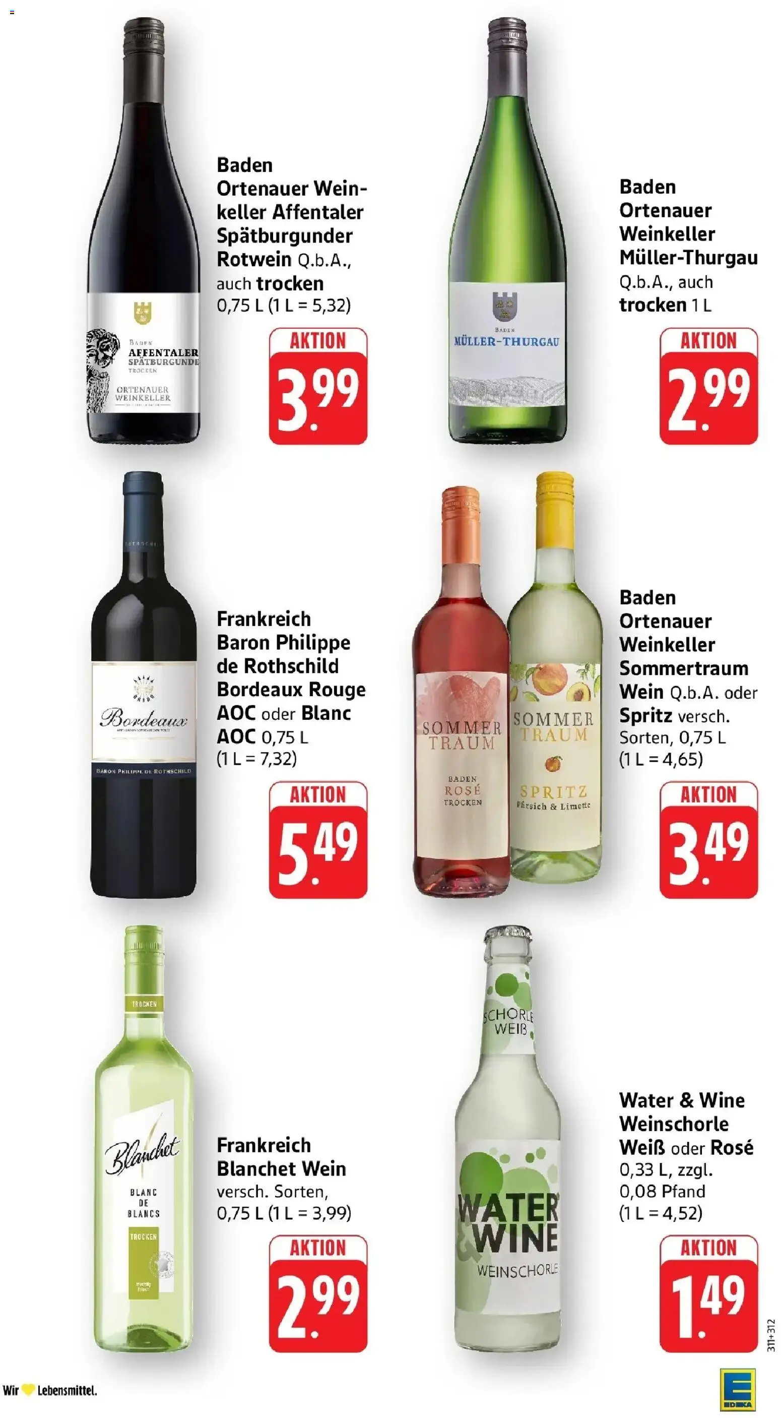 Edeka Prospekt Ottersweier (ab 14.09.2026) » Angebote Online | Seite: 19 | Produkte: Rotwein, Pfirsich, Limette, Wein
