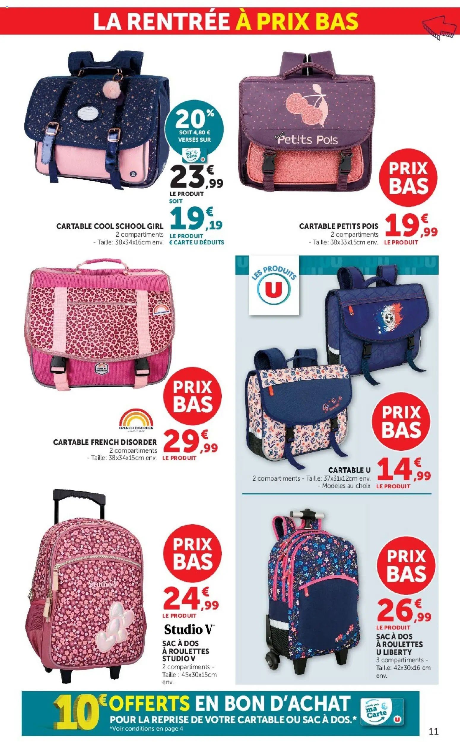 {H1} | Page: 11 | Produits: Sac, Cartable, Pois, Sac à dos