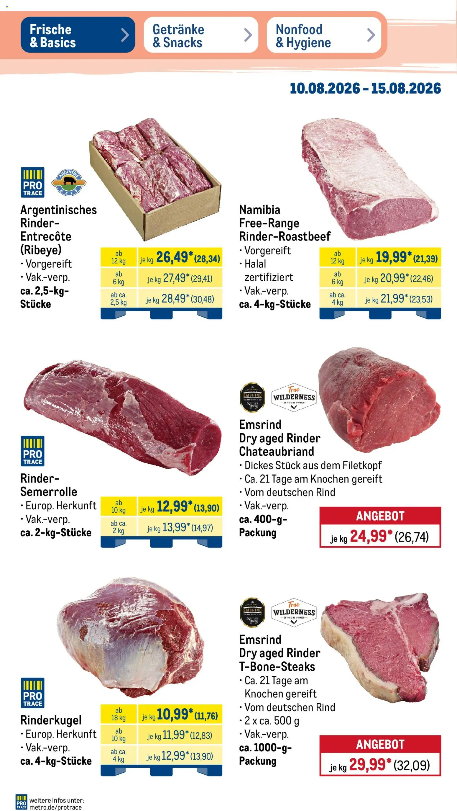 Metro Prospekt – gültig ab 10.08.2026 | Seite: 2 | Produkte: Entrecote