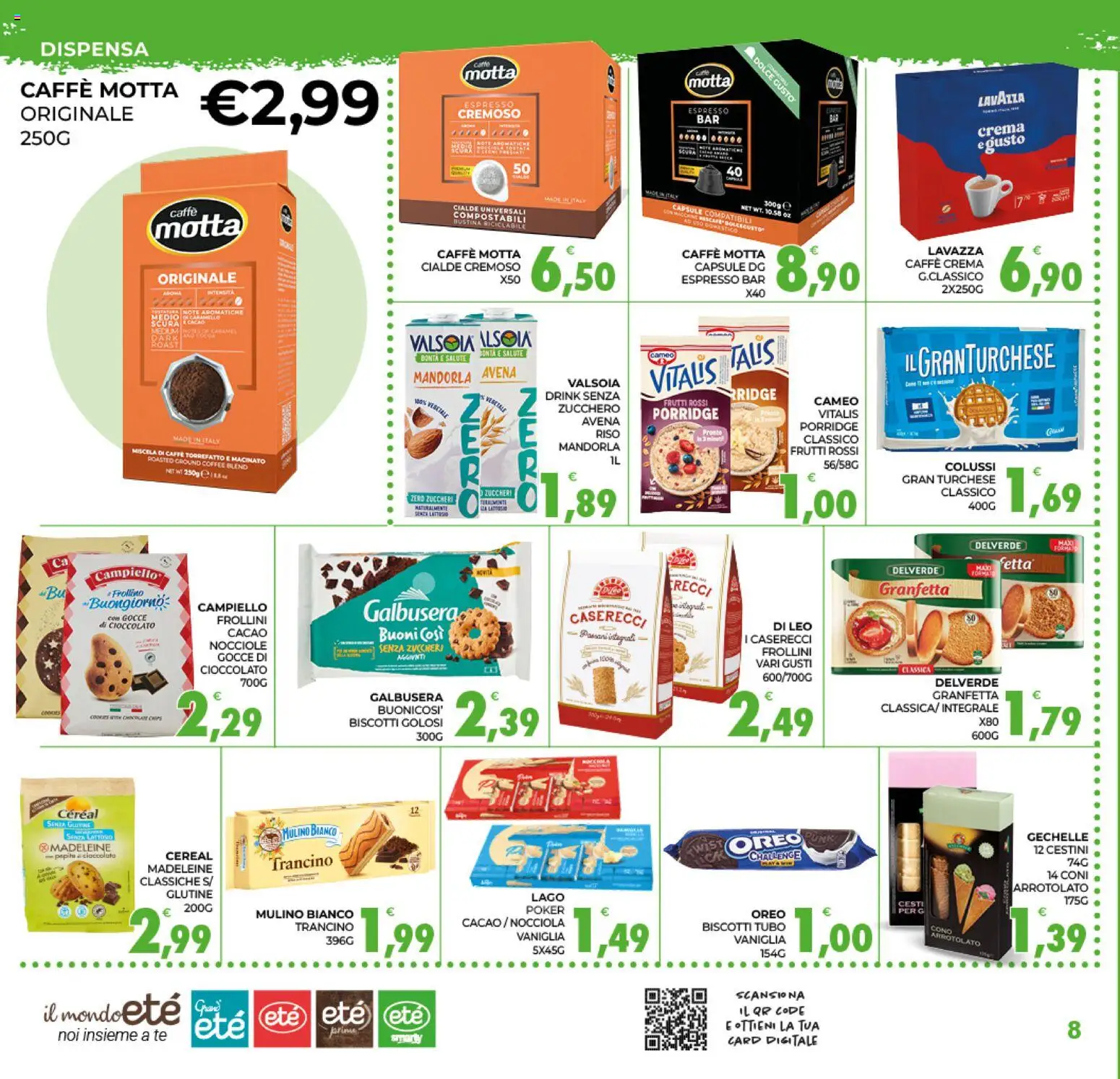 Volantino Eté del 19/08/2026 | Pagina: 8 | Prodotti: Caffè, Biscotti, Cacao, Oreo