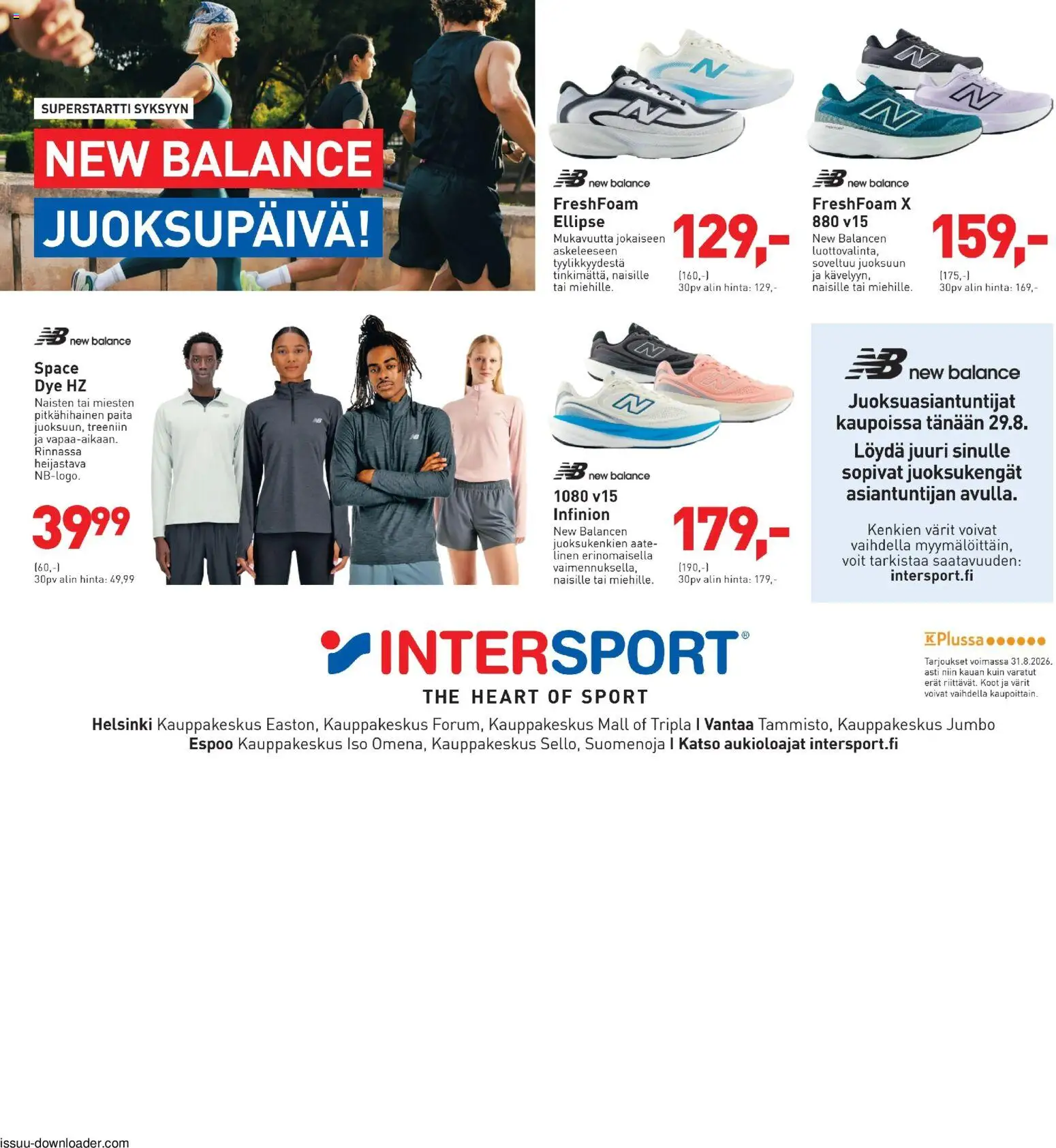 Intersport - Helsingins Sanomat – voimassa 31/08/2026 alkaen | Sivu: 1 | Tuotteet: Paita
