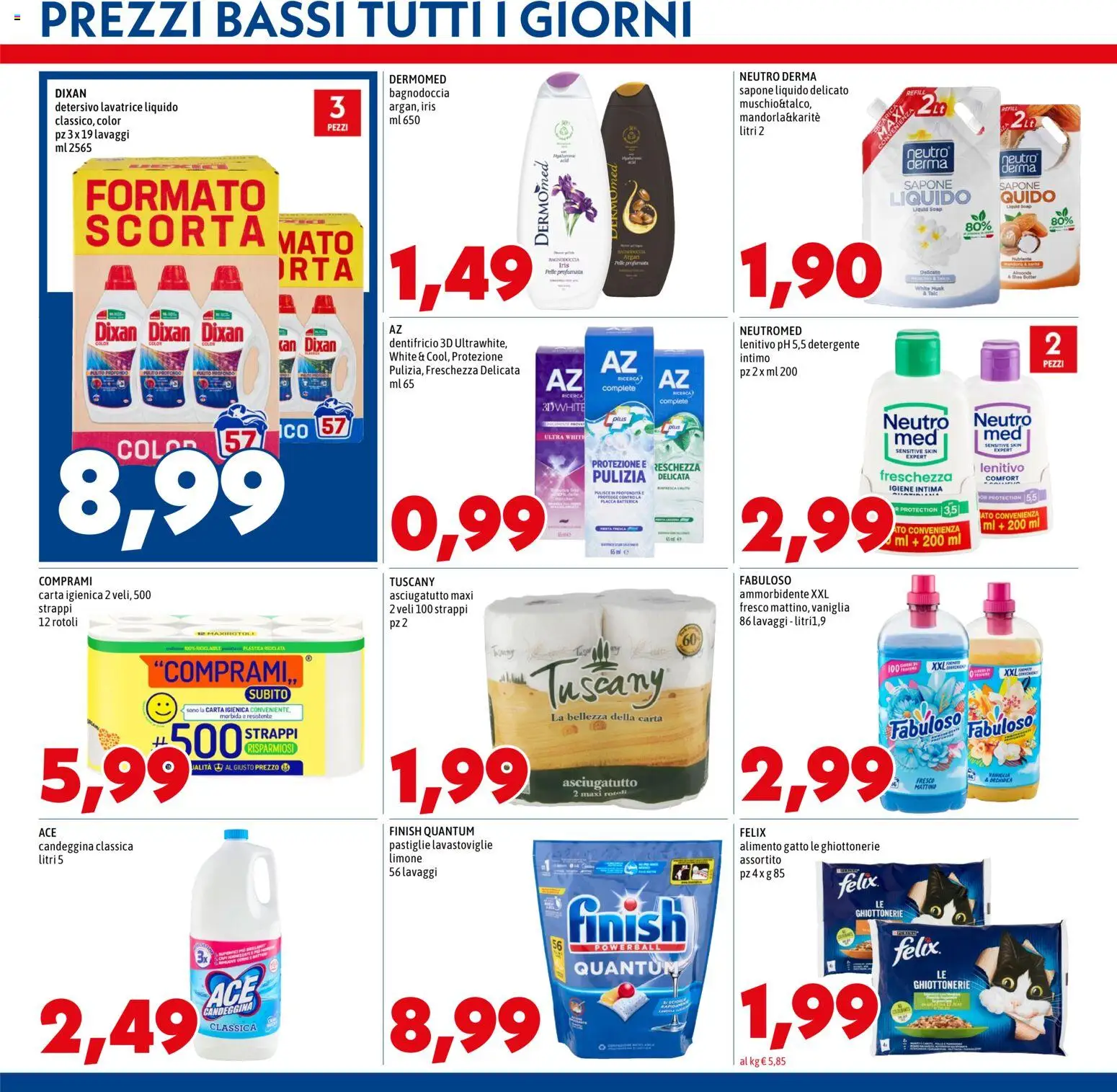 Volantino Mega del 11.06.2026 | Pagina: 11 | Prodotti: Ammorbidente, Candeggina, Lavatrice, Asciugatutto
