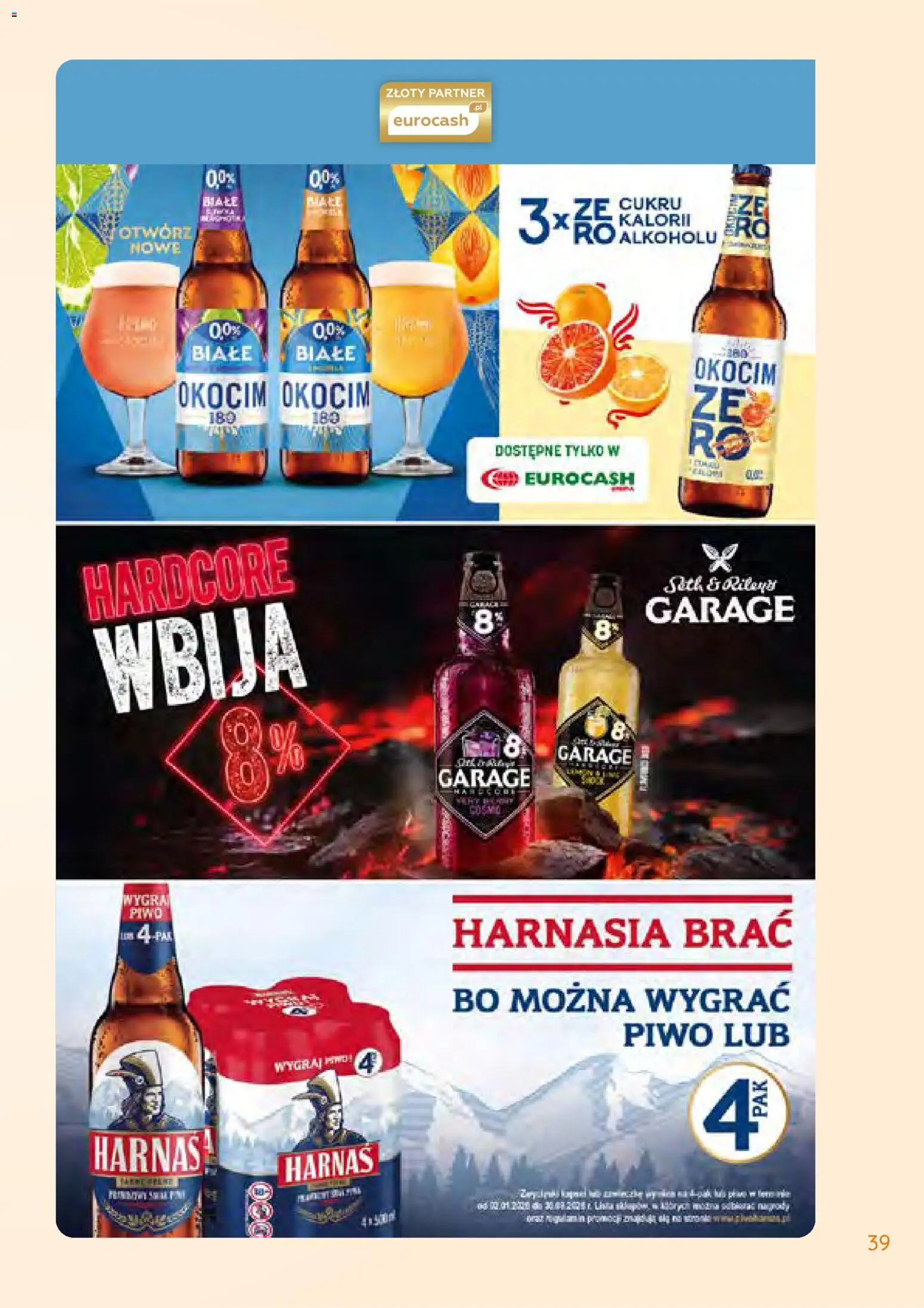 Eurocash gazetka - Południowy Wschód od 27.07.2026 | Strona: 39 | Produkty: Harnaś, Piwo