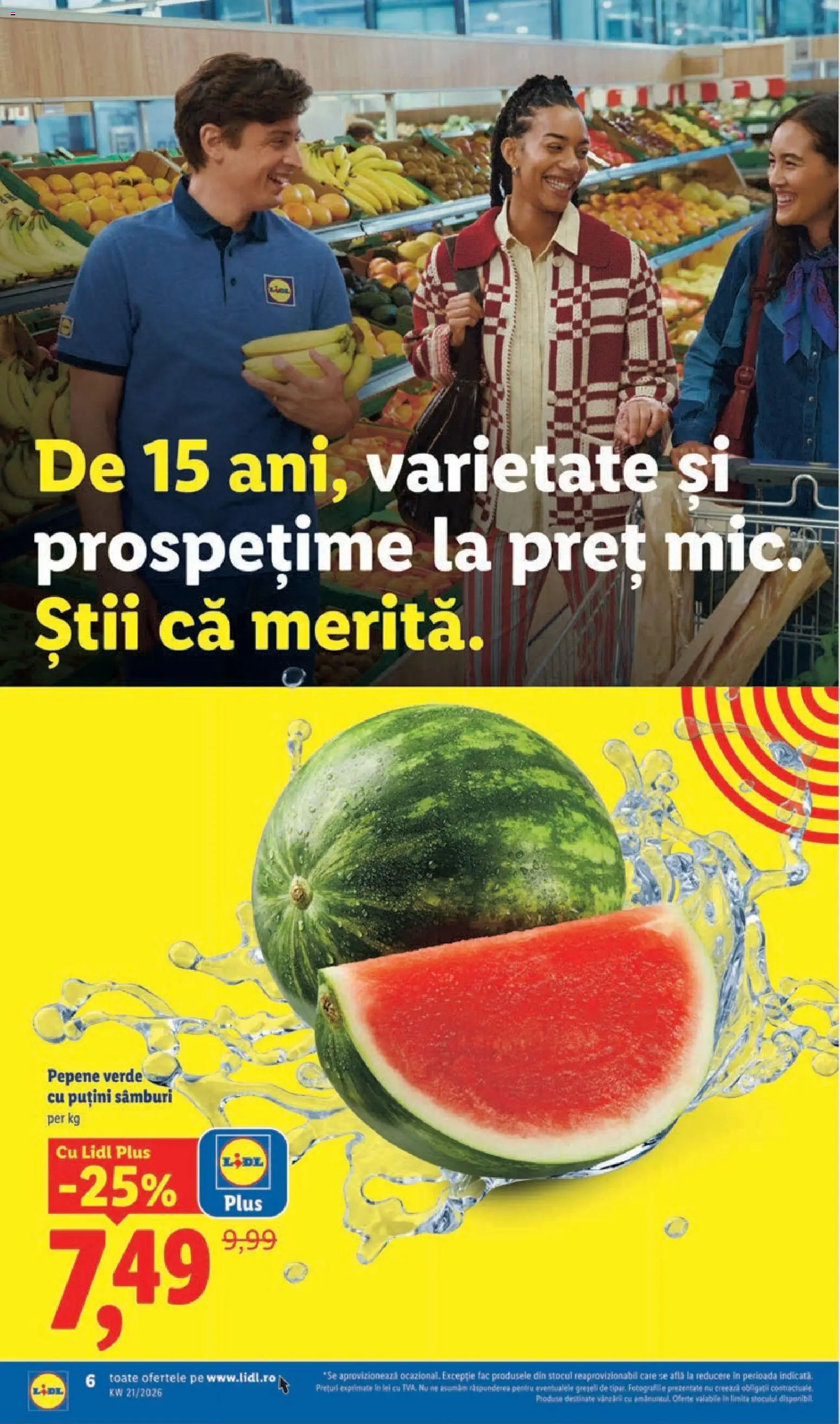 Noul catalog Lidl – valabil de la 18.05.2026 | Pagină: 6 | Produse: Pepene Verde
