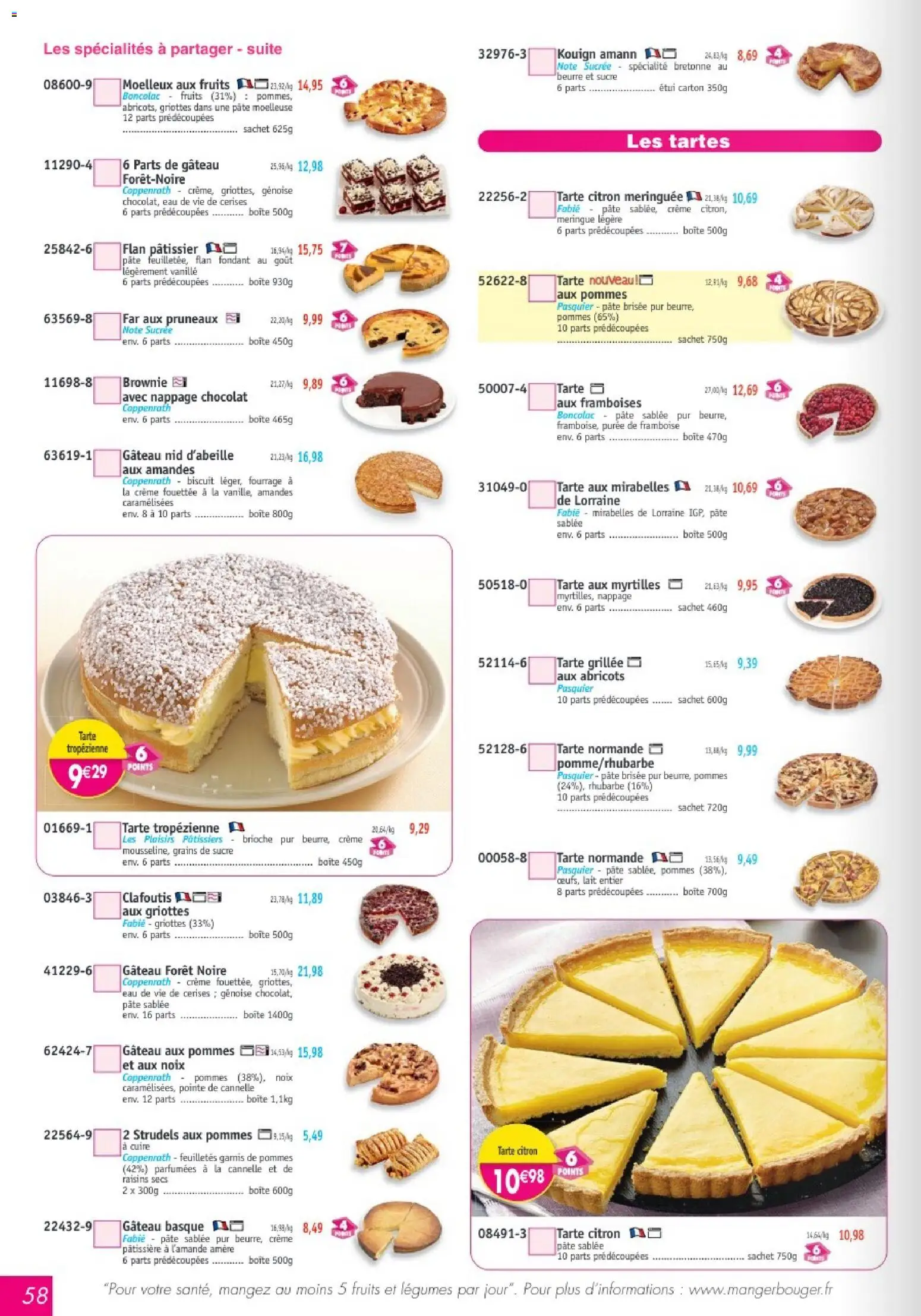 {H1} | Page: 58 | Produits: Citron, Myrtilles, Étui, Crème fouettée