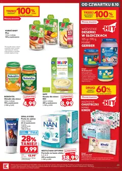 Pogląd oferty "Kaufland gazetka" - ważna od 08.10.2026 | Strona: 65 | Produkty: Budyń, Chusteczki, Kaszka dla dzieci, Pasta do zębów