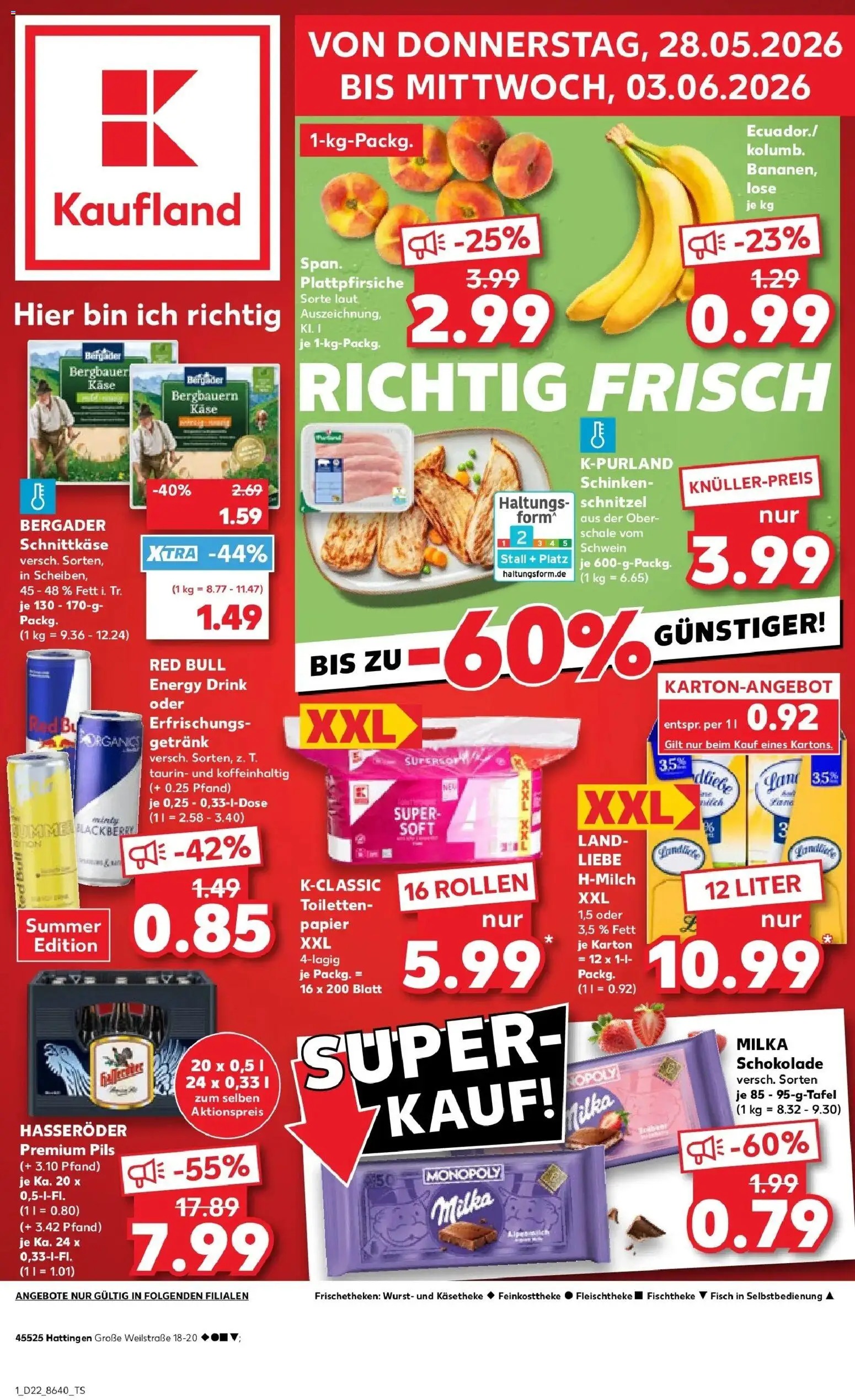 Kaufland Prospekt Hattingen – gültig ab 26.05.2026 | Seite: 6 | Produkte: Red bull, Energy, Schnitzel, Wurst