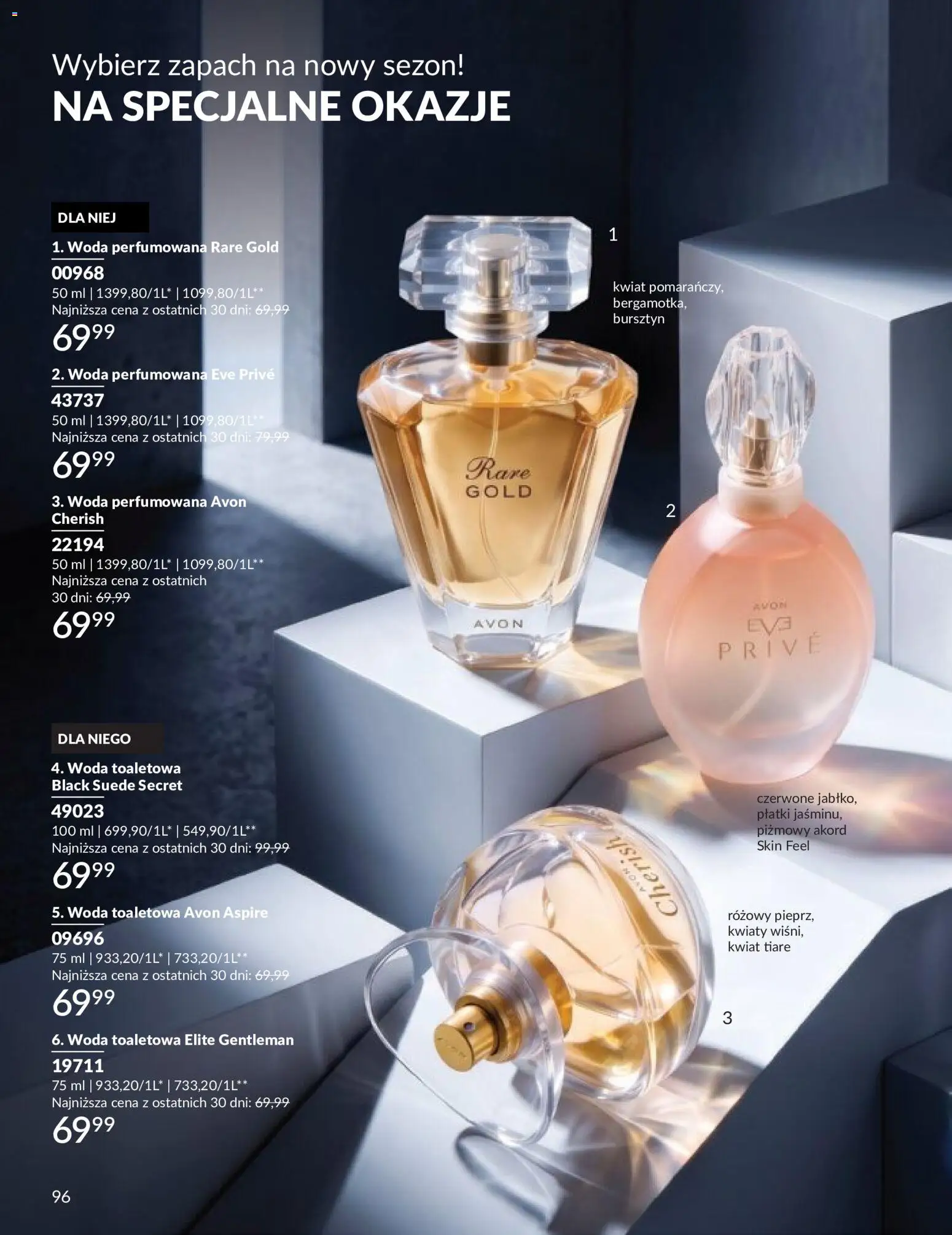 Avon Katalog 9 2026 od 01.09.2026 | Strona: 96 | Produkty: Zapach, Woda toaletowa, Płatki, Woda