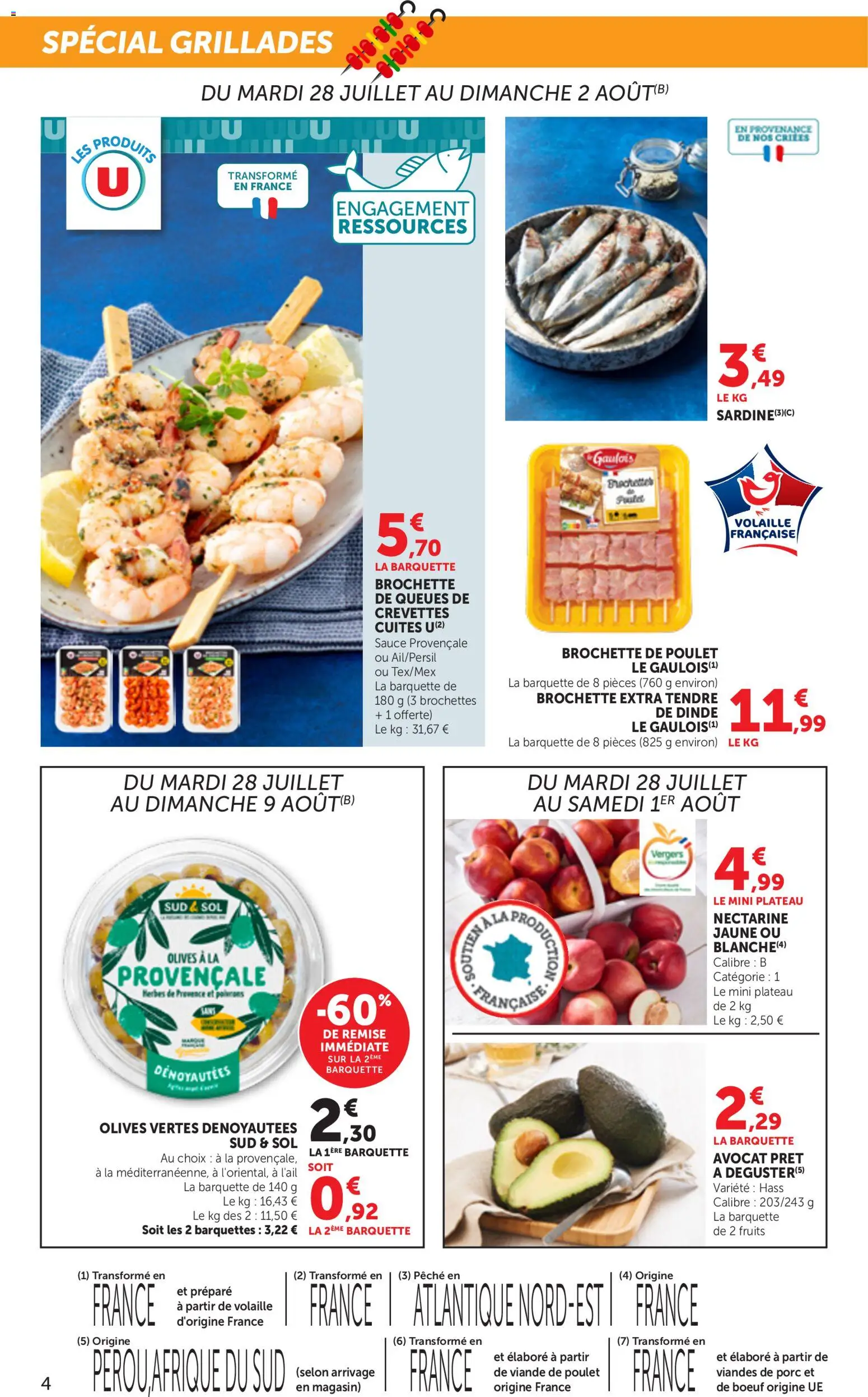 {H1} | Page: 4 | Produits: Olives, Volaille, Crevettes, Herbes de provence