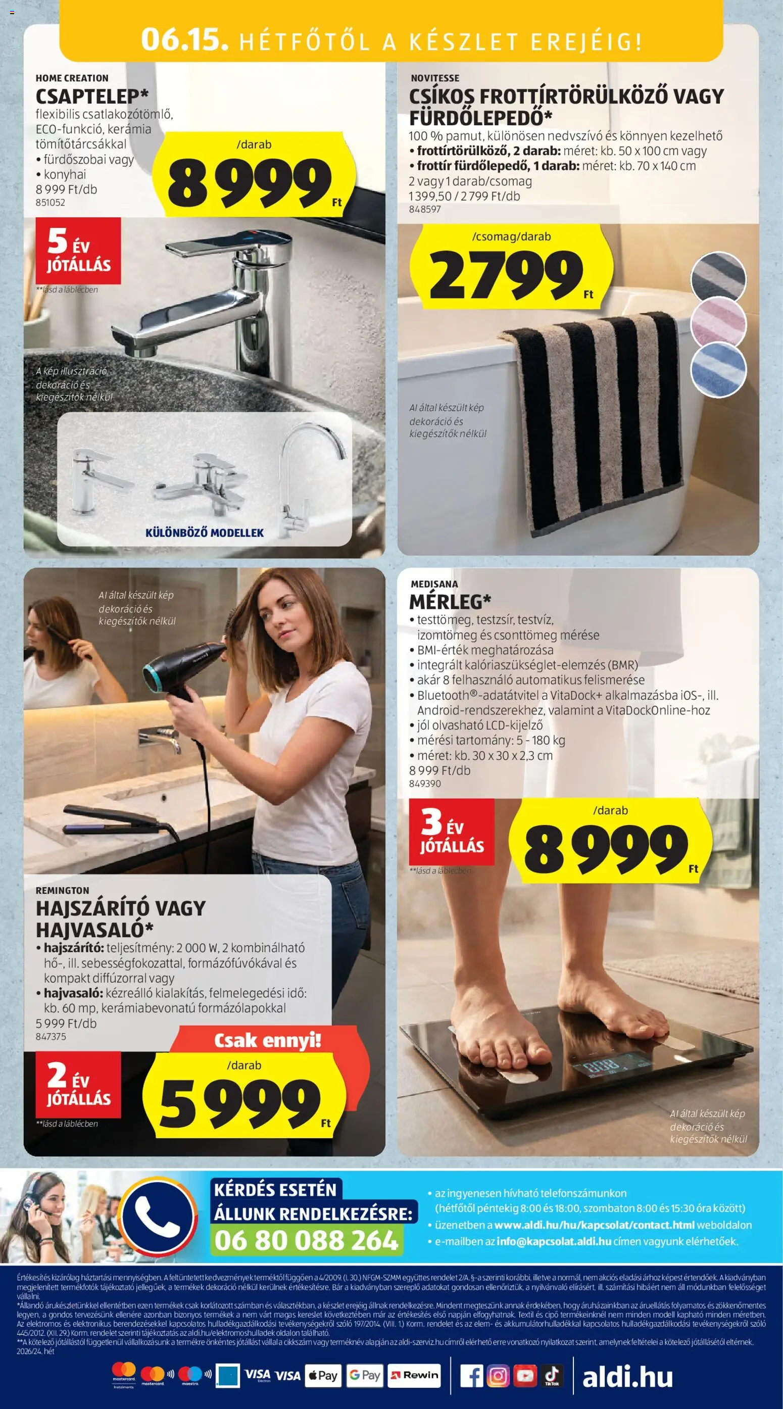 Aldi akciós ujság - amely érvényes a következő dátumtól: 11.06.2026 | Oldal: 56 | Termékek: Szőlő, Hajszárító, Óra, Dekoráció