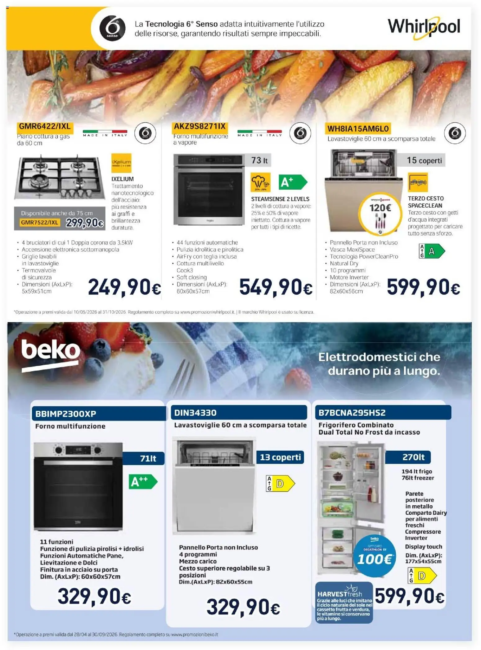 Volantino Unieuro del 24/08/2026 | Pagina: 31 | Prodotti: Porta, Piano cottura, Frigorifero, Frigorifero combinato