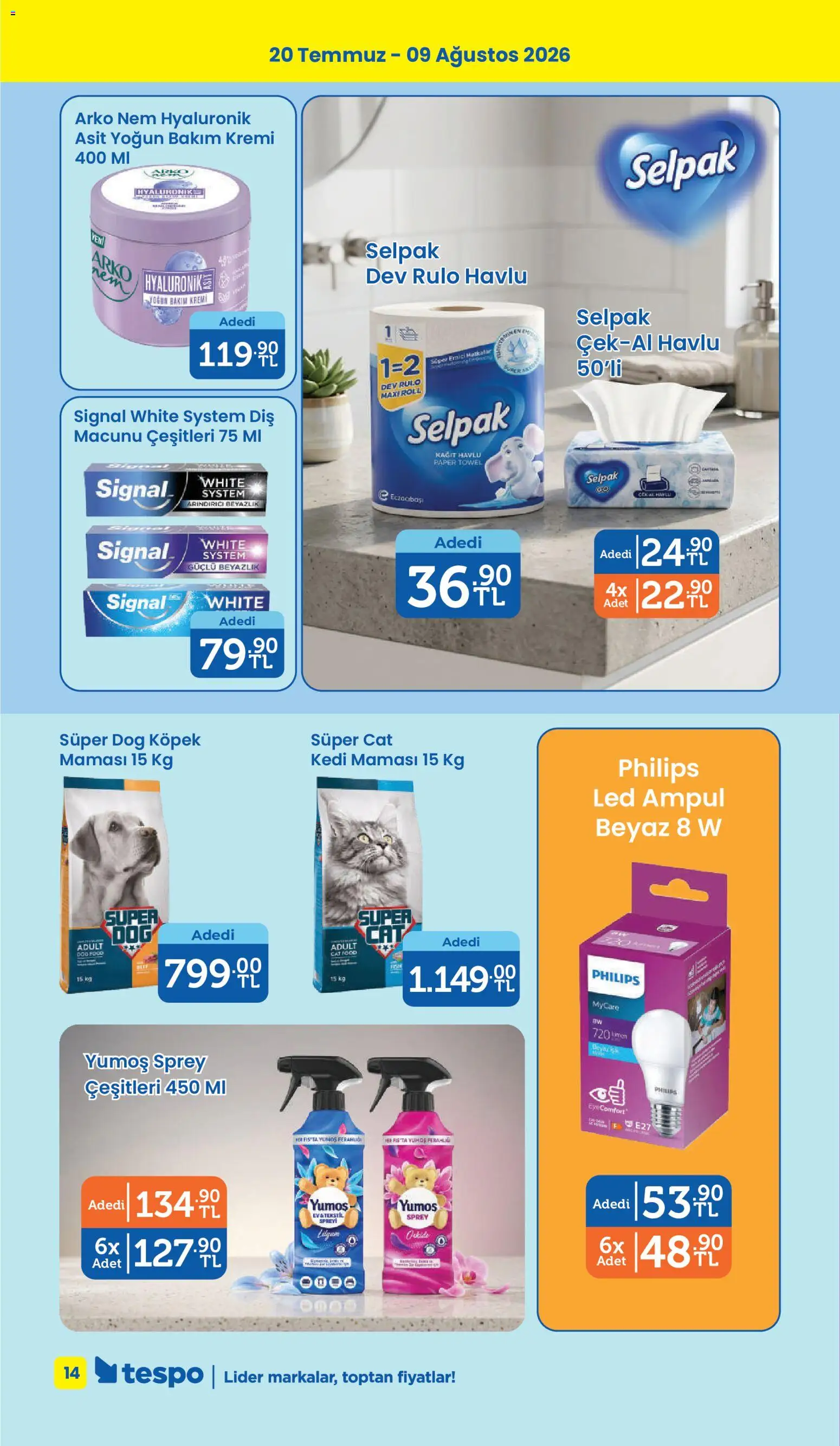 Tespo Katalog - 20 Temmuz 2026 tarihinden itibaren geçerlidir | Sayfa: 14 | Ürünler: Diş macunu