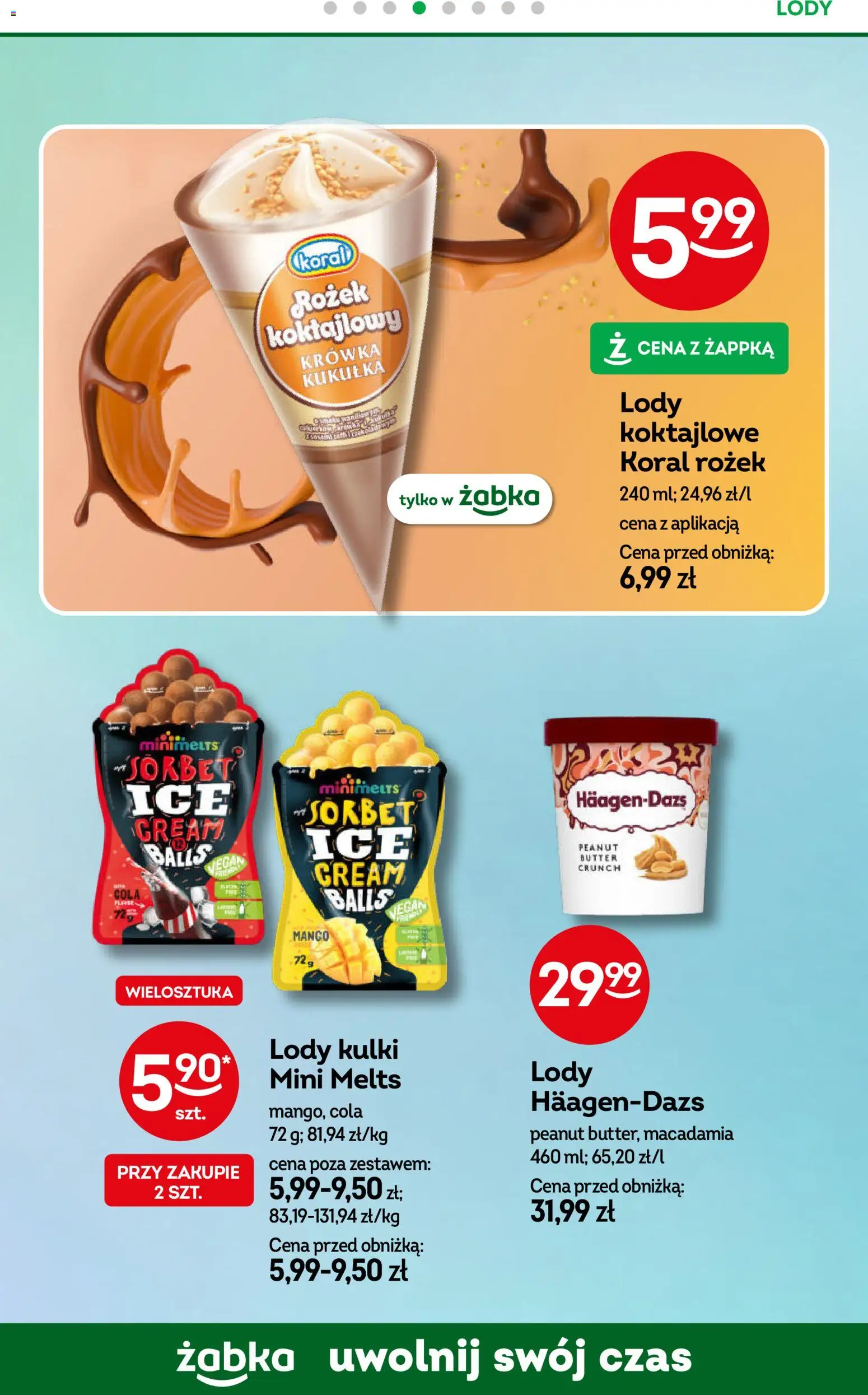 Żabka gazetka od 17.06.2026 | Strona: 53 | Produkty: Krowka, Sorbet, Lody koral, Lody