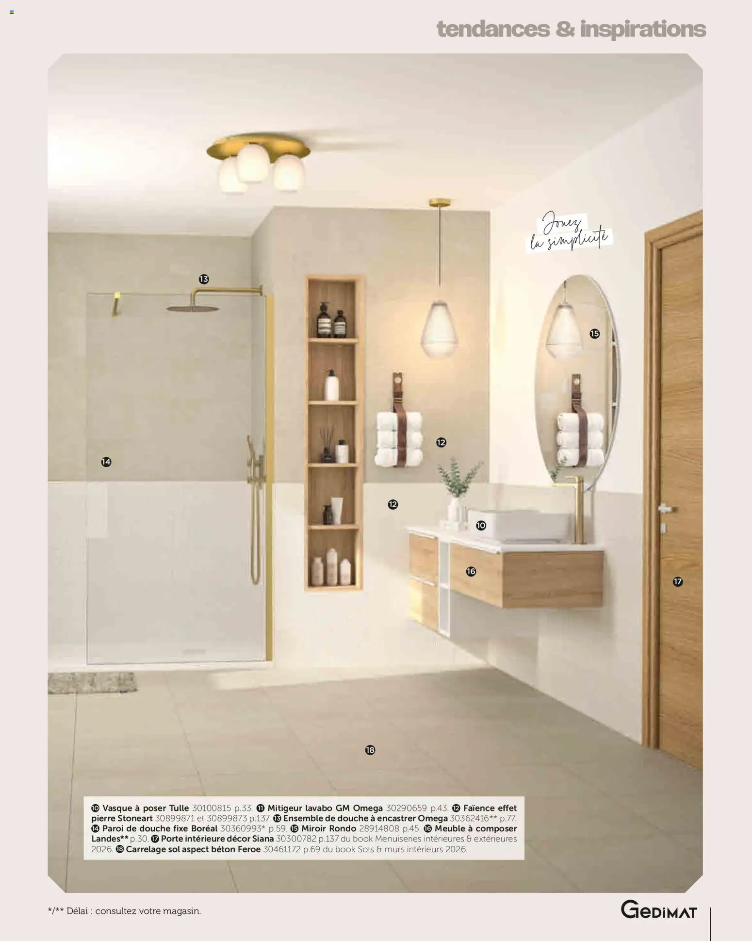 {H1} | Page: 26 | Produits: Meuble, Porte, Douche, Miroir