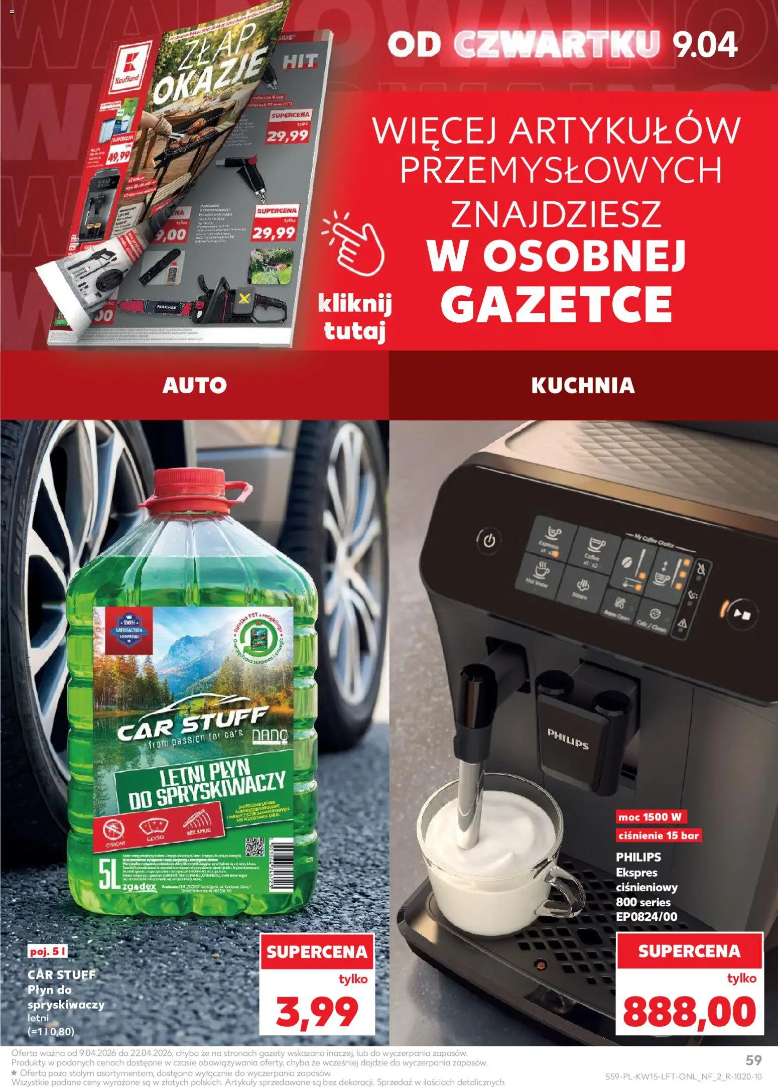 Kaufland gazetka od 09.04.2026 | Strona: 59 | Produkty: Płyn do spryskiwaczy
