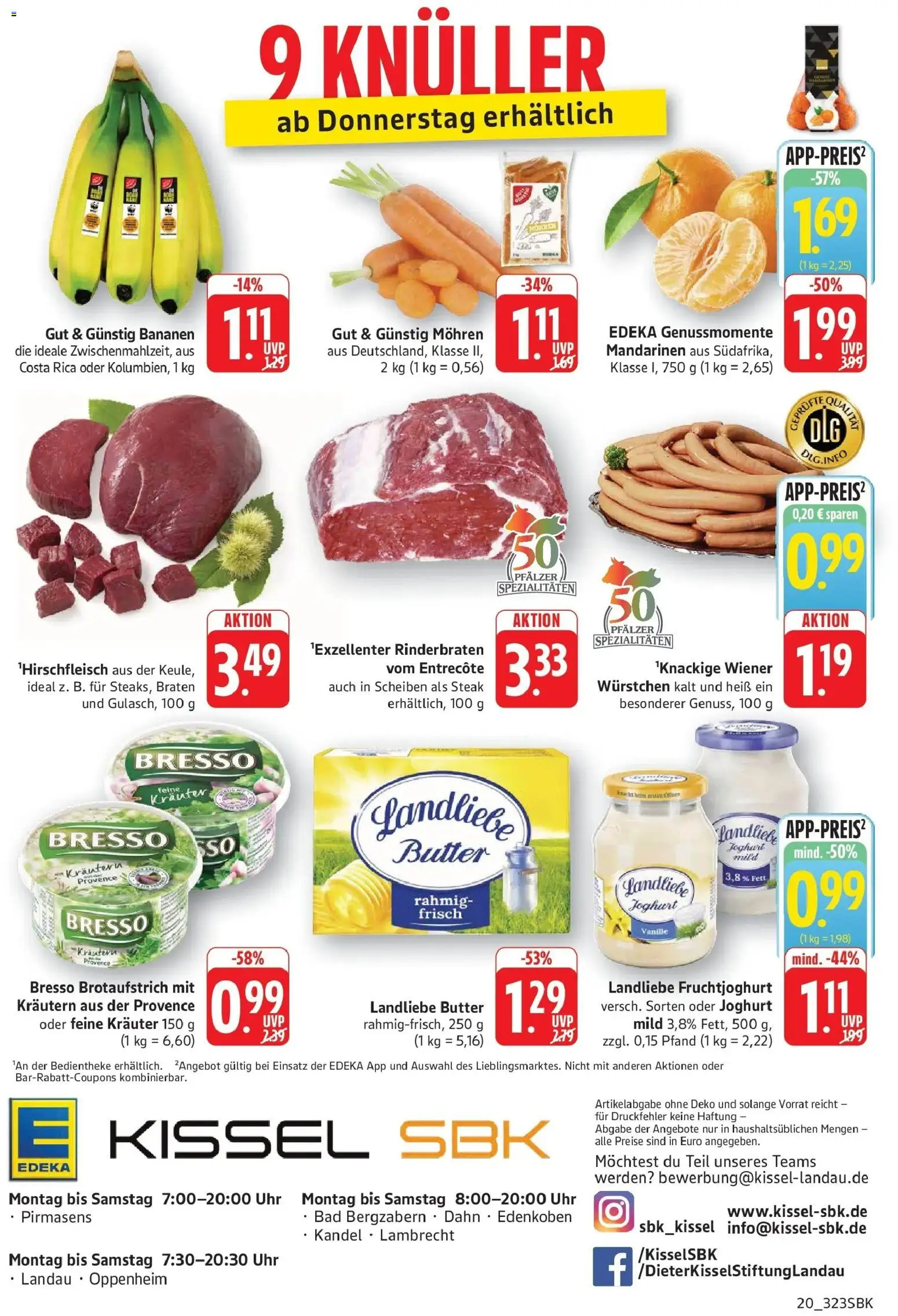 Edeka Prospekt Bad Bergzabern (ab 19.10.2026) » Angebote Online | Seite: 22 | Produkte: Butter, Mandarinen, Bresso, Vanille