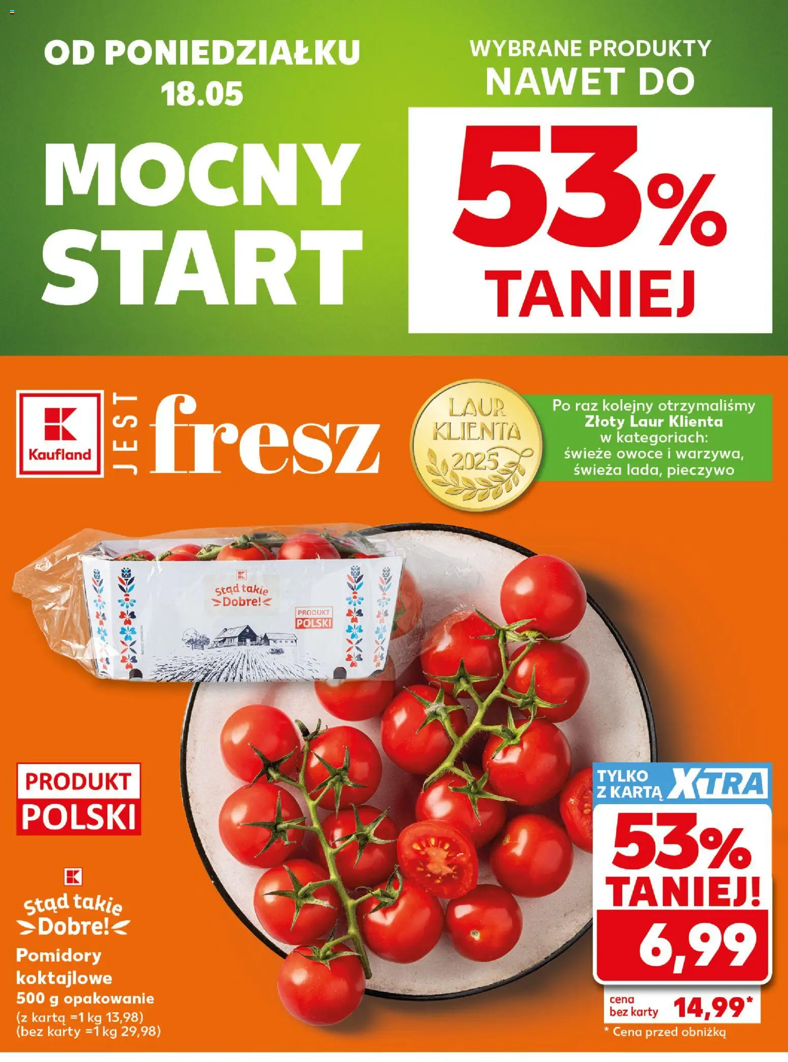 Kaufland Polsko leták - Mocny start od 18.05.2026 | Strana: 2 | Produkty: Karty