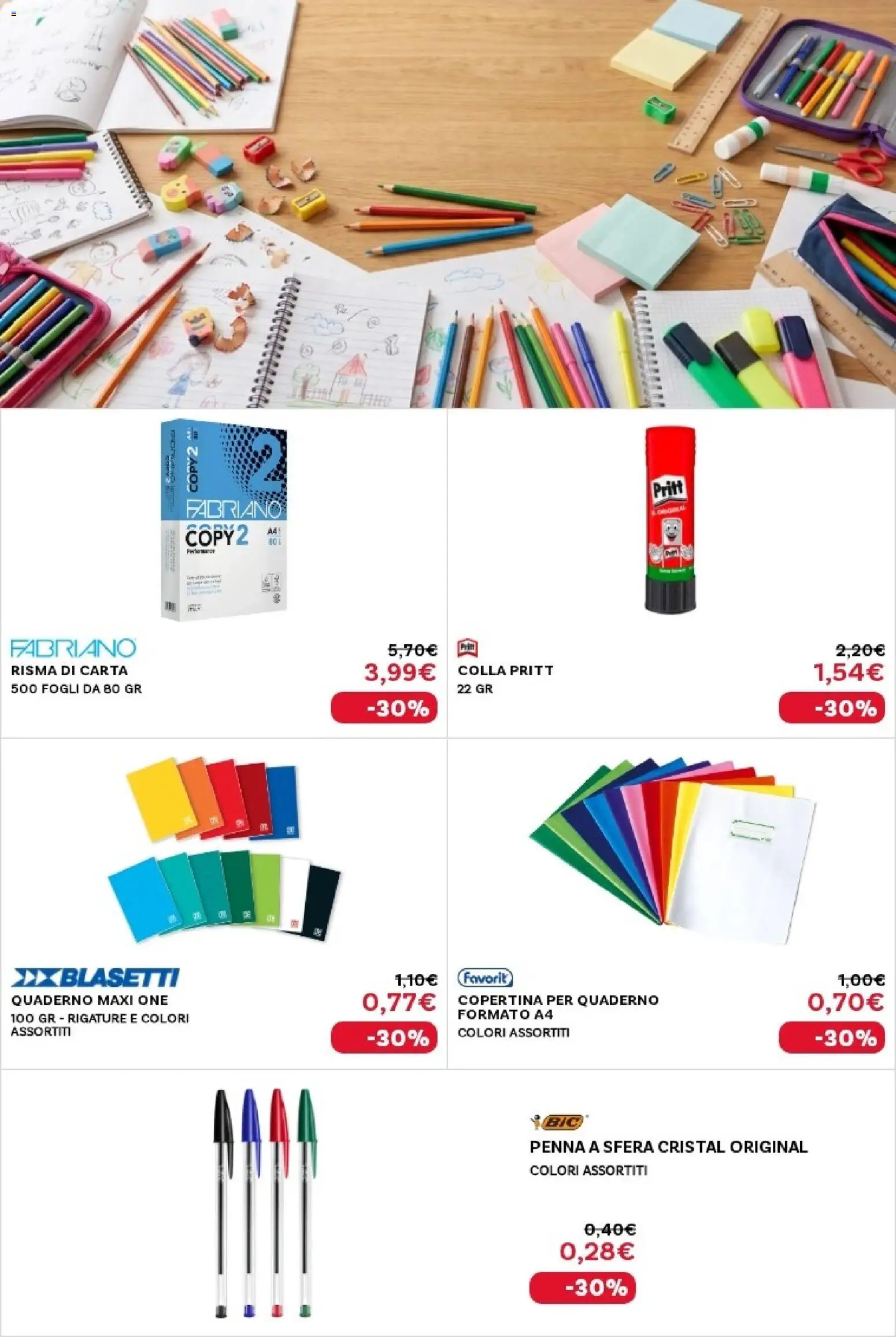 Volantino Max Factory del 30/07/2026 | Pagina: 2 | Prodotti: Colla, Quaderno
